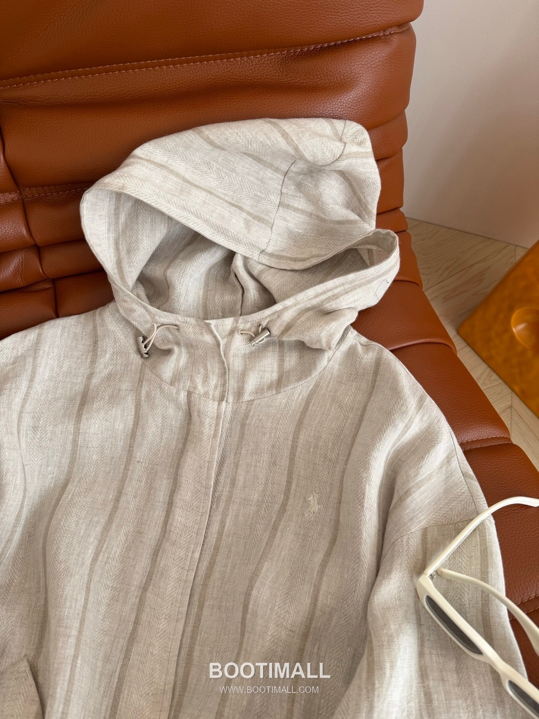 Polo Ralph Lauren SS26 Linen Pony Embroidered Hooded Coat 폴로랄프로렌 SS26 린넨 포니 자수 후드 베이지 코트 14