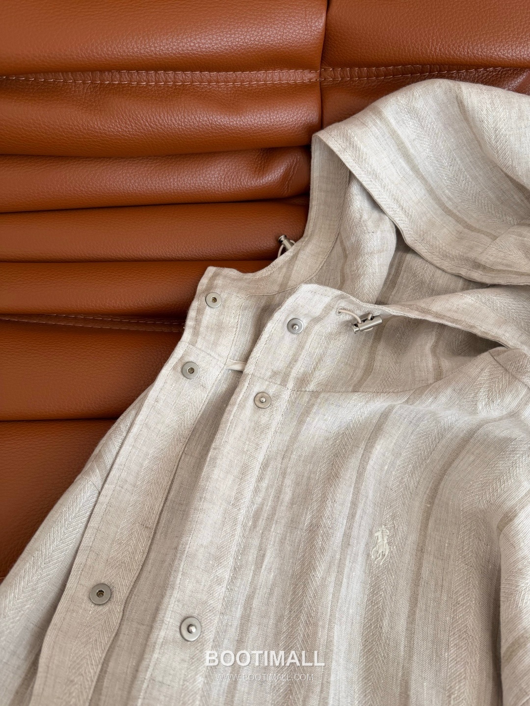 Polo Ralph Lauren SS26 Linen Pony Embroidered Hooded Coat 폴로랄프로렌 SS26 린넨 포니 자수 후드 베이지 코트 15