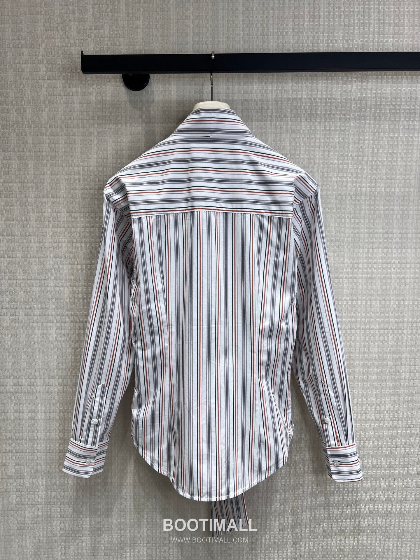 Acne Studios SS26 Cotton Striped Ribbon Tie Shirt 아크네스튜디오 SS26 코튼 스트라이프 리본 타이 화이트 셔츠 8