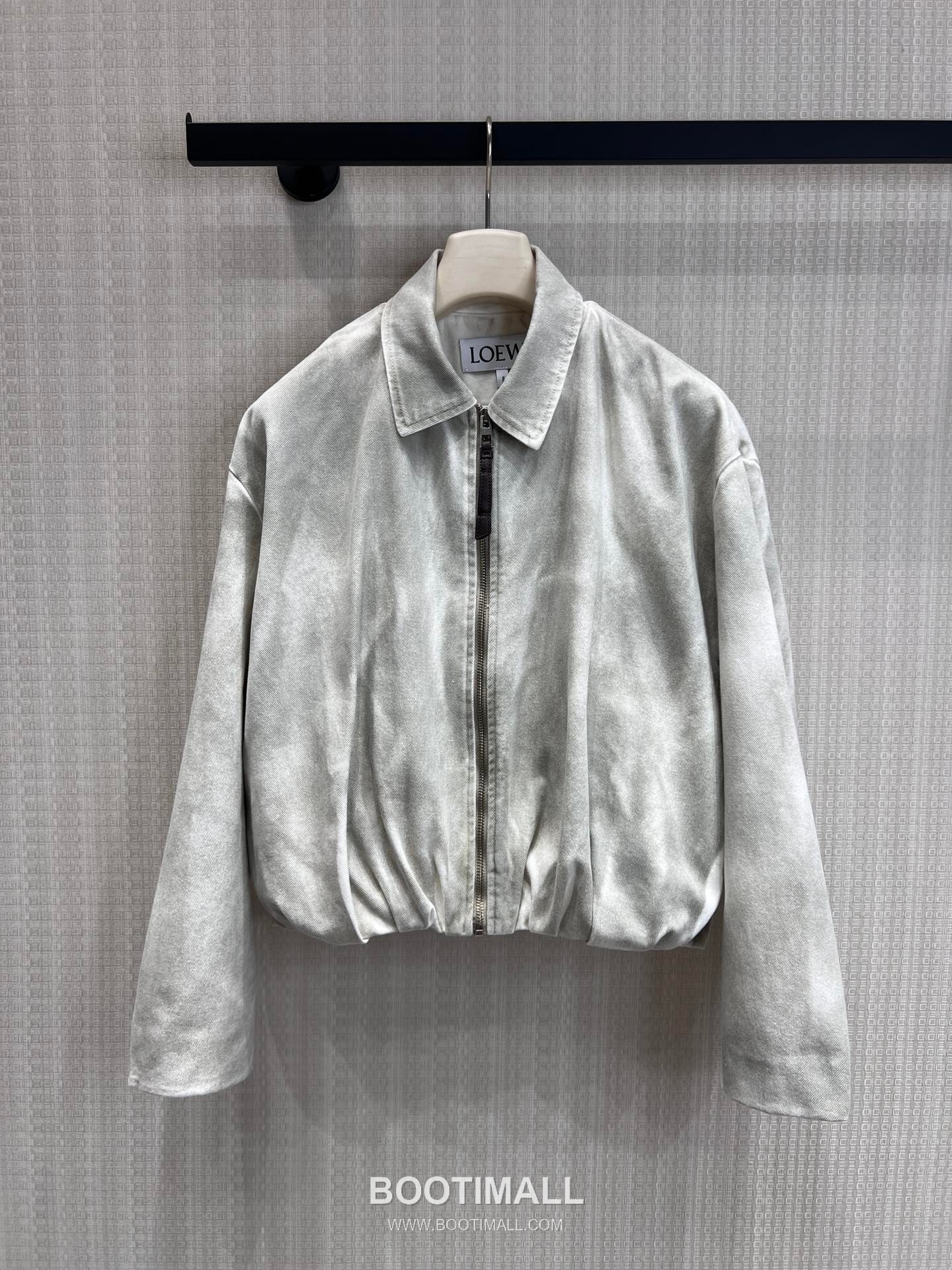 Loewe SS26 Cotton Tie-Dye Pleated Zip Jacket 로에베 SS26 코튼 타이다이 플리츠 집업 그레이 재킷 10