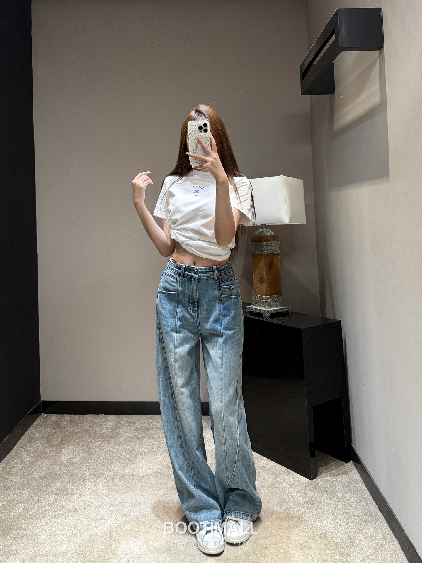 Maison Margiela SS26 Cotton Chain Detail Wide Denim Pants 메종마르지엘라 SS26 코튼 체인 디테일 와이드 블루 팬츠 2