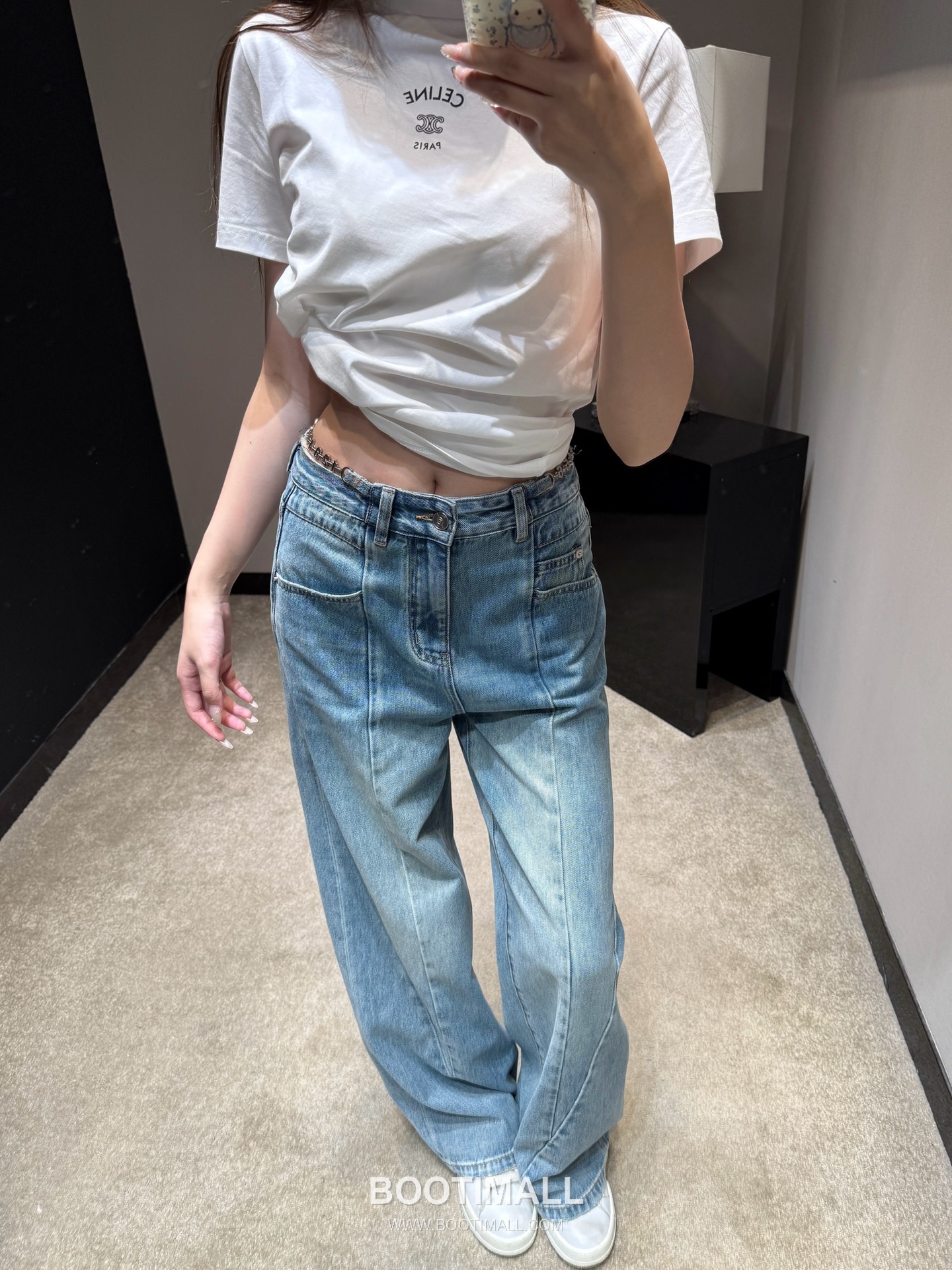 Maison Margiela SS26 Cotton Chain Detail Wide Denim Pants 메종마르지엘라 SS26 코튼 체인 디테일 와이드 블루 팬츠 4