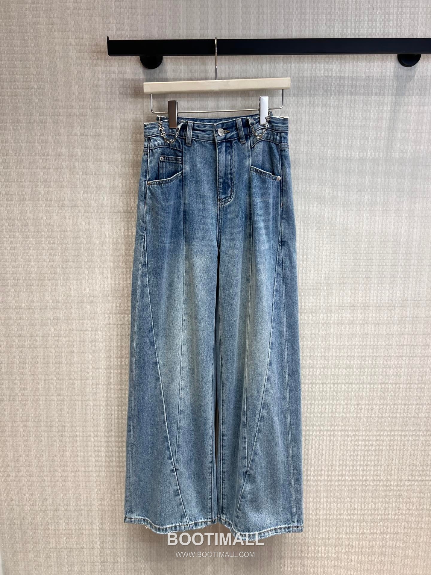 Maison Margiela SS26 Cotton Chain Detail Wide Denim Pants 메종마르지엘라 SS26 코튼 체인 디테일 와이드 블루 팬츠 10
