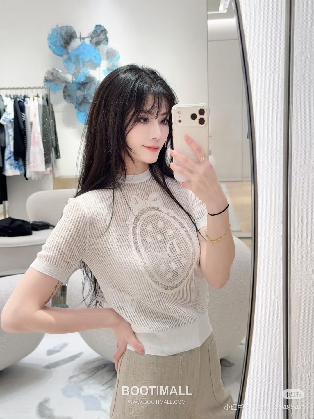 Dior SS26 Cotton Lace Embroidered Short Sleeve Blouse 디올 SS26 코튼 레이스 자수 반팔 화이트 블라우스 2