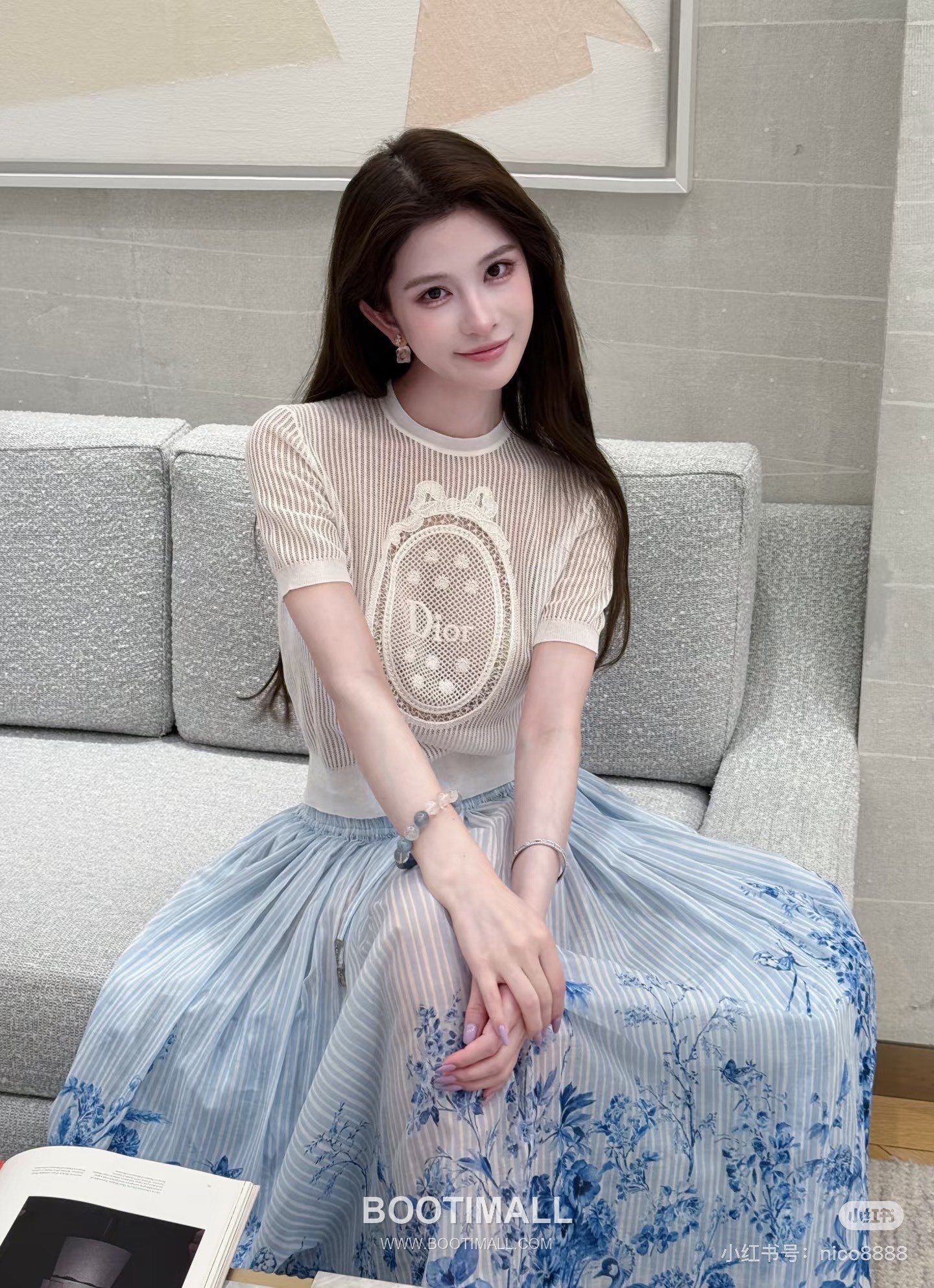 Dior SS26 Cotton Lace Embroidered Short Sleeve Blouse 디올 SS26 코튼 레이스 자수 반팔 화이트 블라우스 3