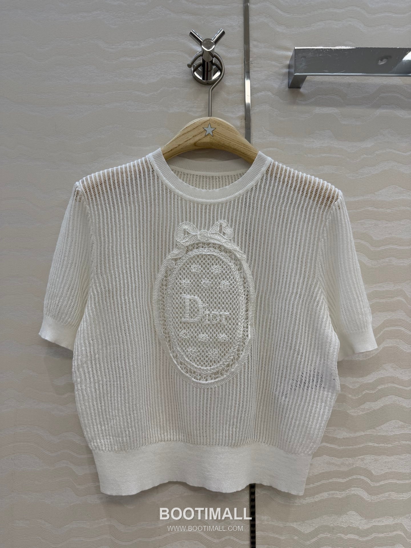 Dior SS26 Cotton Lace Embroidered Short Sleeve Blouse 디올 SS26 코튼 레이스 자수 반팔 화이트 블라우스 8