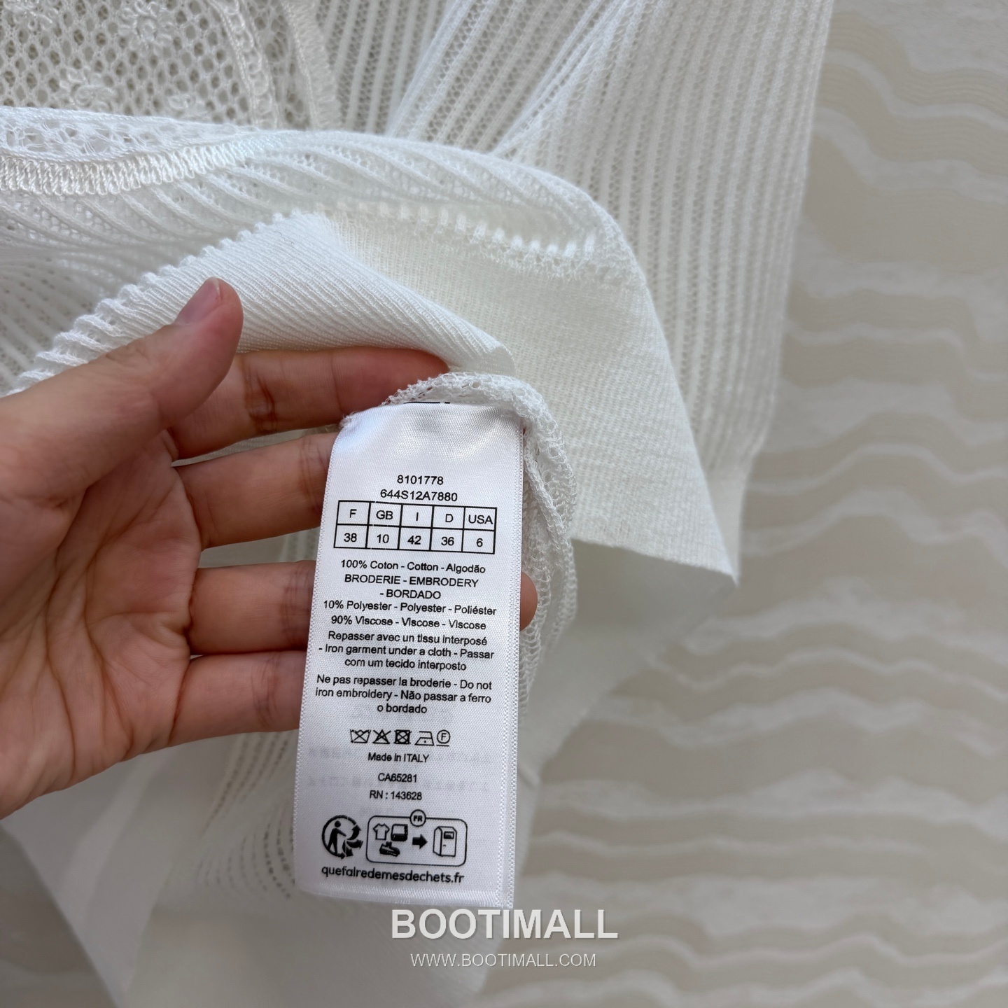 Dior SS26 Cotton Lace Embroidered Short Sleeve Blouse 디올 SS26 코튼 레이스 자수 반팔 화이트 블라우스 15