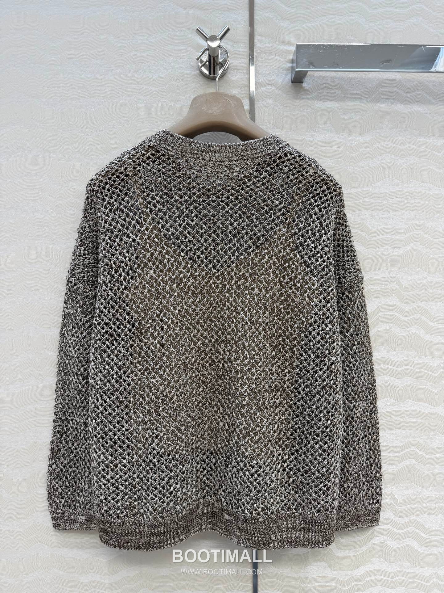 Balenciaga SS26 Linen Embroidered Sequin Openwork Loose Fit Top 발렌시아가 SS26 린넨 자수 시퀸 오픈워크 블랙 탑 9