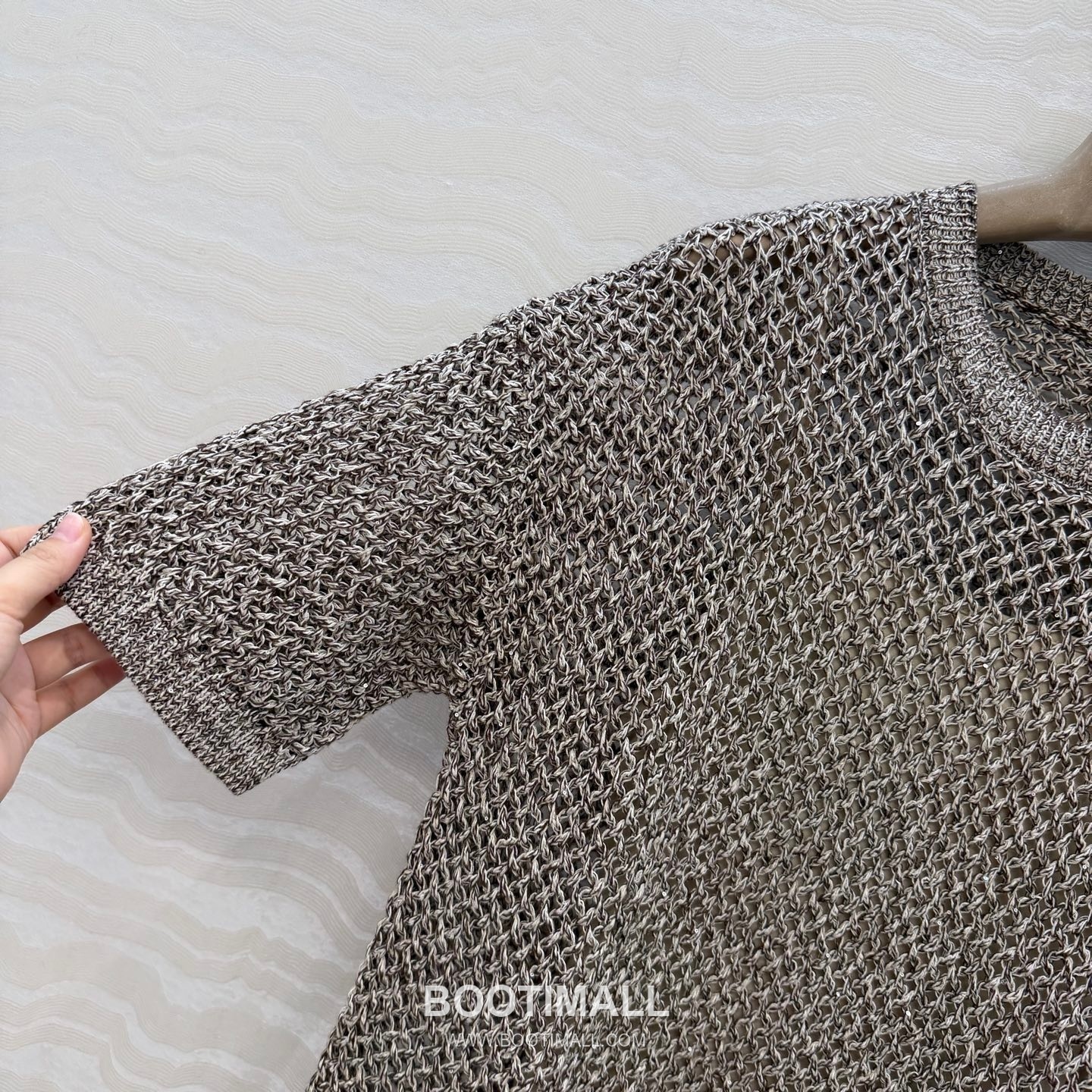 Balenciaga SS26 Linen Embroidered Sequin Openwork Loose Fit One Piece 발렌시아가 SS26 린넨 자수 시퀸 오픈워크 블랙 원피스 5