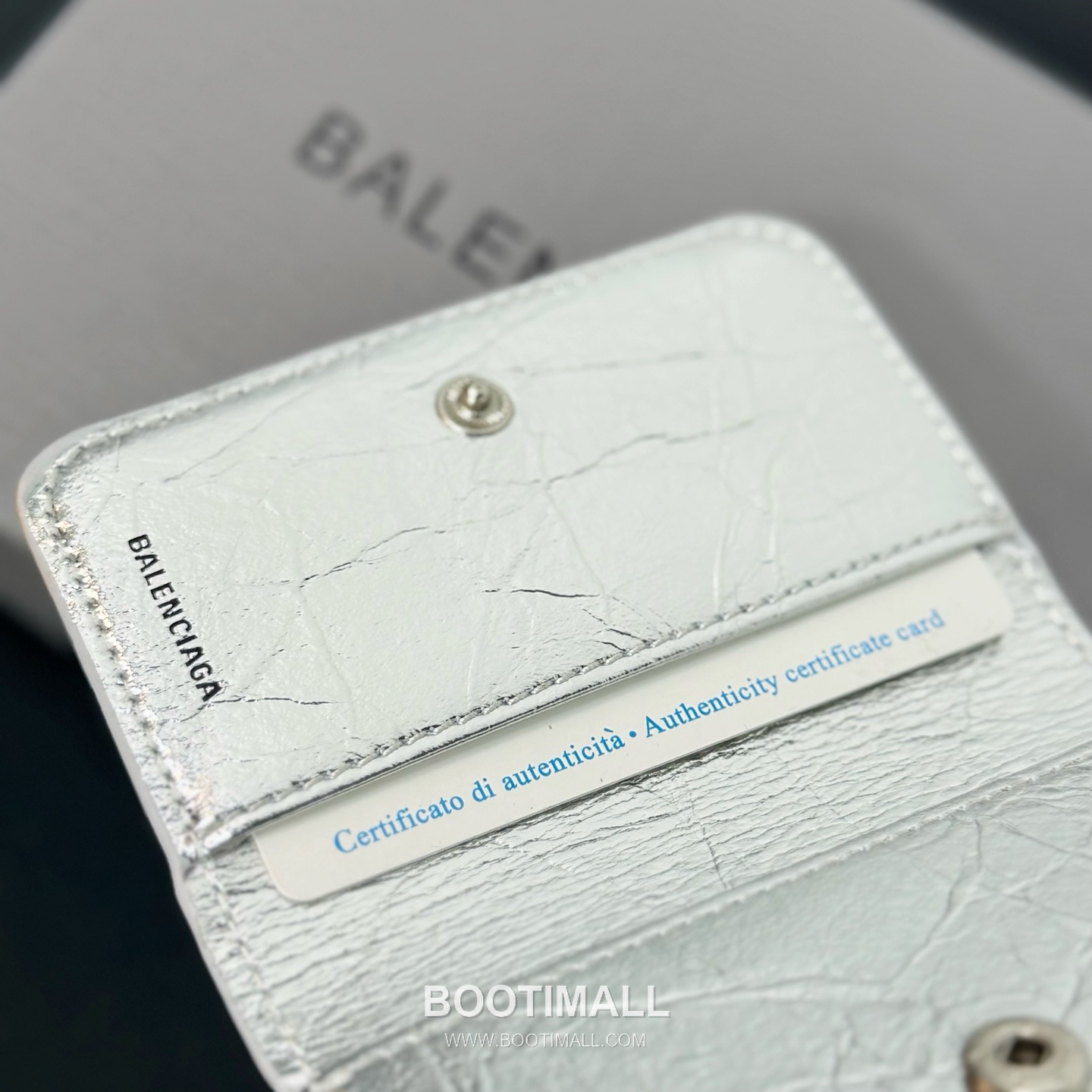 발렌시아가 에펠타워 카드 슬롯 레더 블랙 키링 카드지갑 Balenciaga Eiffel Tower Card Slot Leather Black Keyring Card Holder 10cm 9