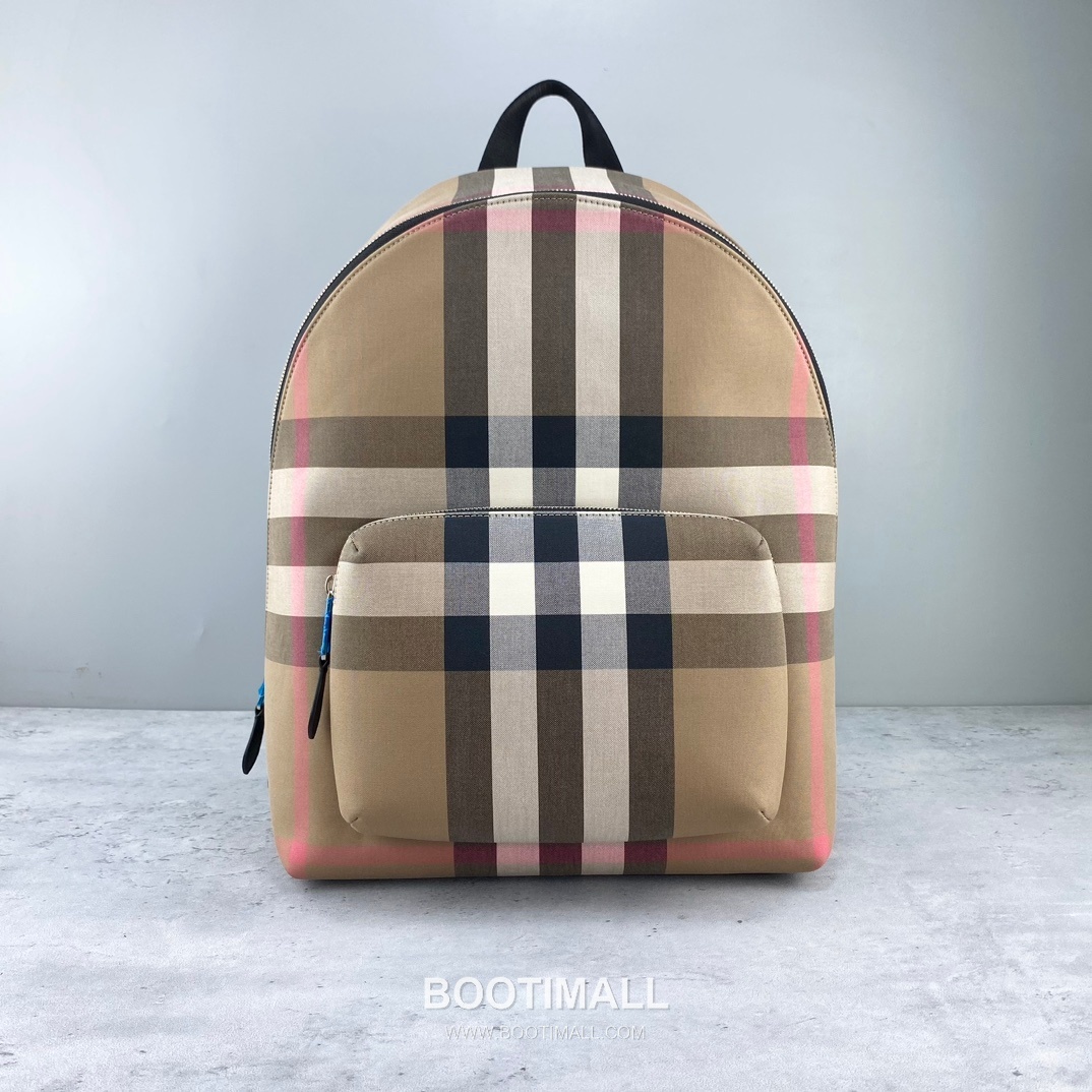 버버리 체크 캔버스 카프스킨 브라운 백팩 Burberry Check Canvas Calfskin Brown Backpack 42.5cm 2