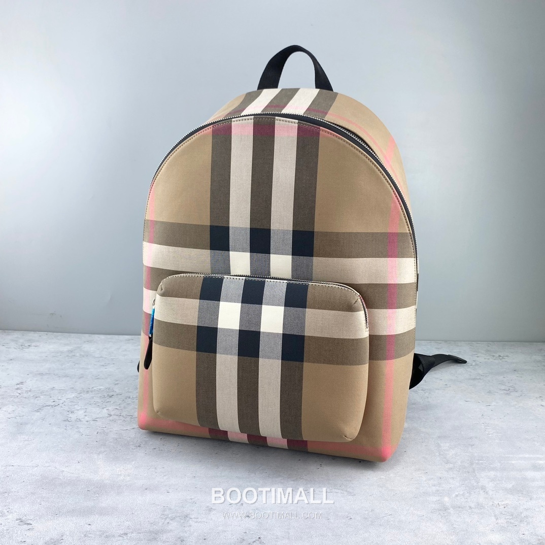 버버리 체크 캔버스 카프스킨 브라운 백팩 Burberry Check Canvas Calfskin Brown Backpack 42.5cm 4