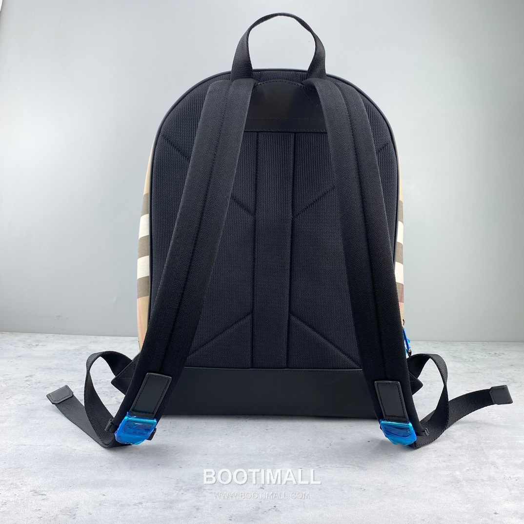 버버리 체크 캔버스 카프스킨 브라운 백팩 Burberry Check Canvas Calfskin Brown Backpack 42.5cm 5