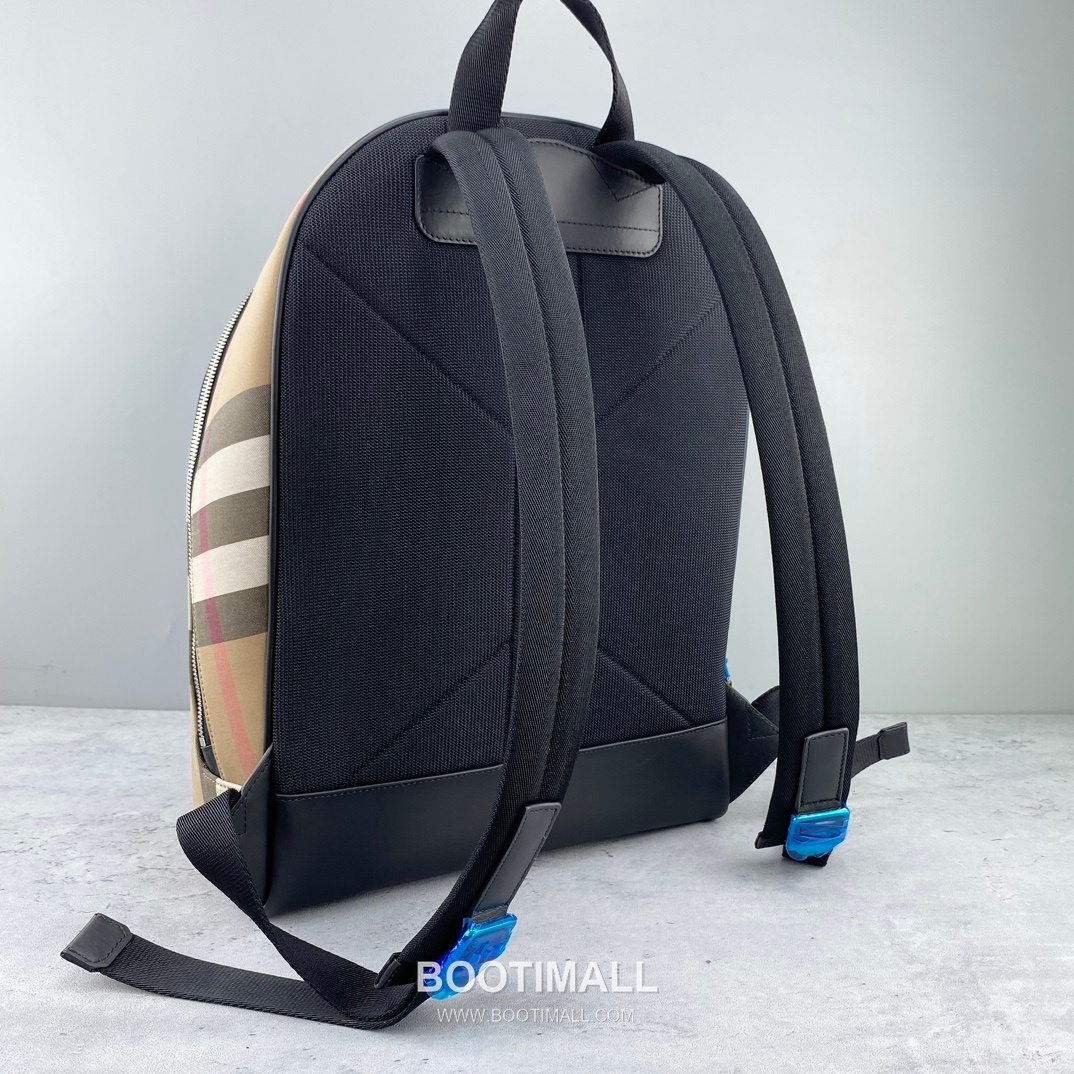 버버리 체크 캔버스 카프스킨 브라운 백팩 Burberry Check Canvas Calfskin Brown Backpack 42.5cm 6