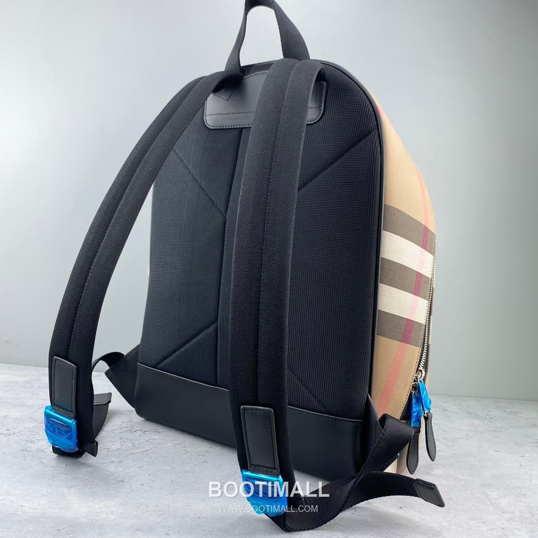 버버리 체크 캔버스 카프스킨 브라운 백팩 Burberry Check Canvas Calfskin Brown Backpack 42.5cm 7