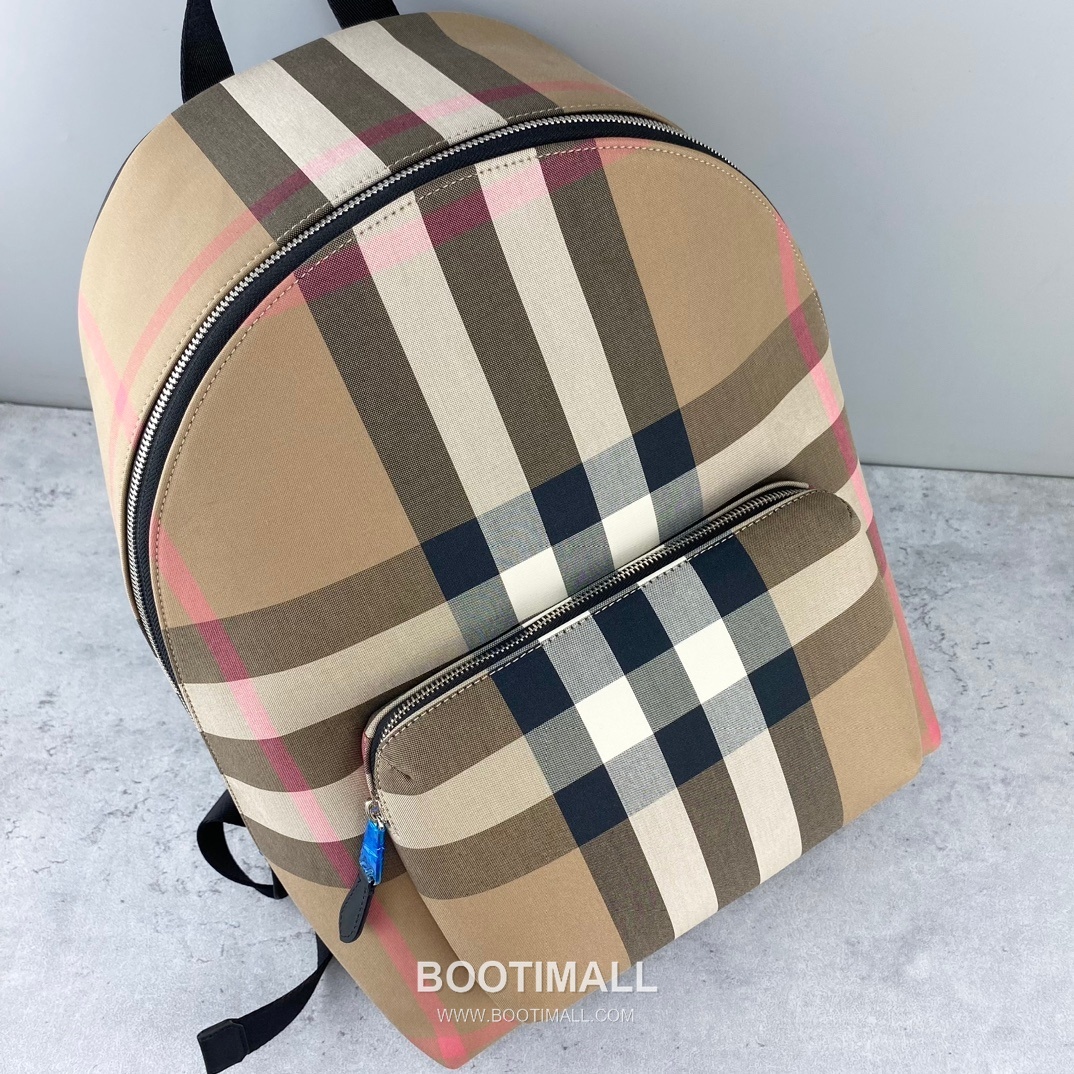 버버리 체크 캔버스 카프스킨 브라운 백팩 Burberry Check Canvas Calfskin Brown Backpack 42.5cm 8