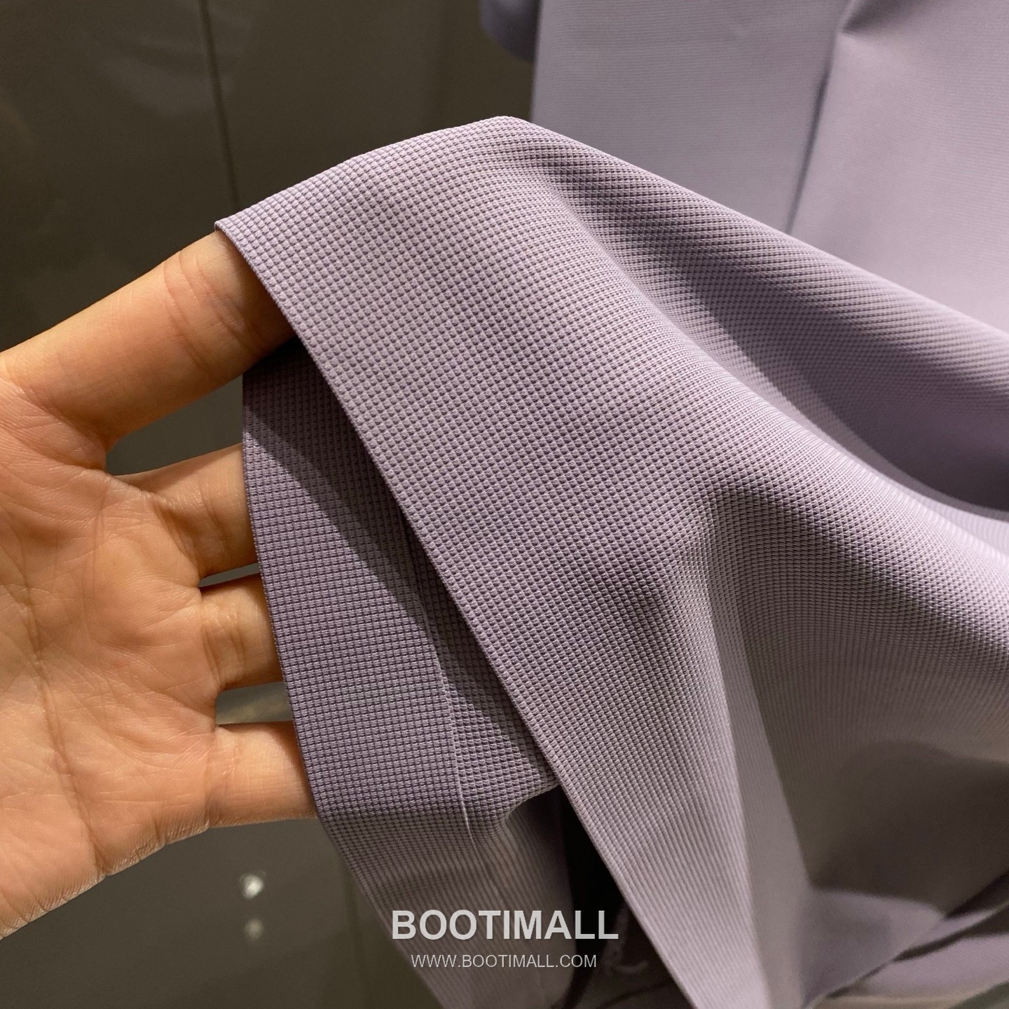 버버리 2026 FW 나일론 스판 블랙 로고 패치 와플 니트 카라 반팔 퍼플 티셔츠 Burberry 2026 FW Nylon Spandex Black Logo Patch Waffle Knit Polo Short Sleeve T-Shirt D23526 52 8