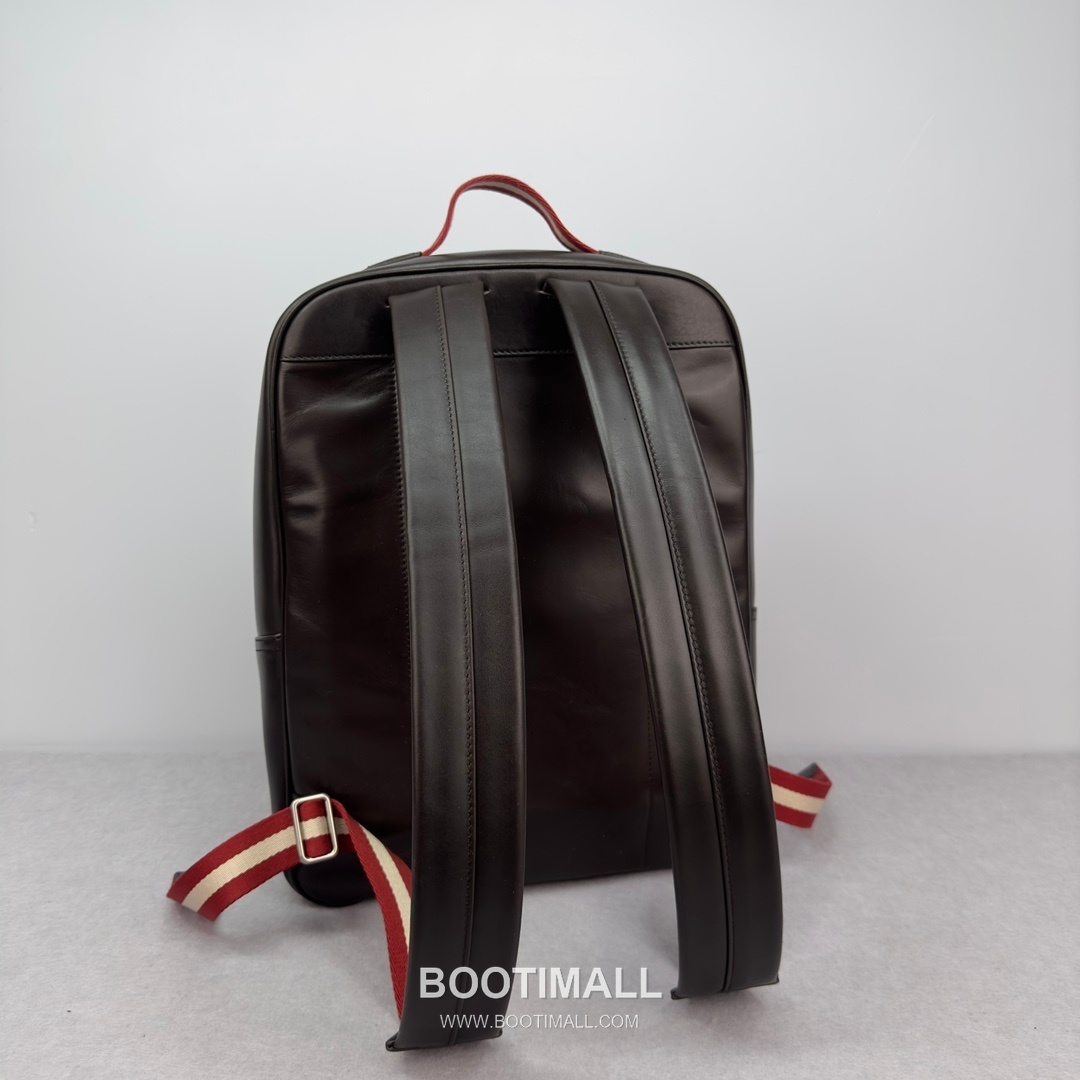 발리 클래식 오일 왁스 카우하이드 브라운 백팩 대용량 노트북 백팩 브라운 Bally Classic Oil Wax Cowhide Brown Backpack Large Capacity Laptop Backpack 40cm 5