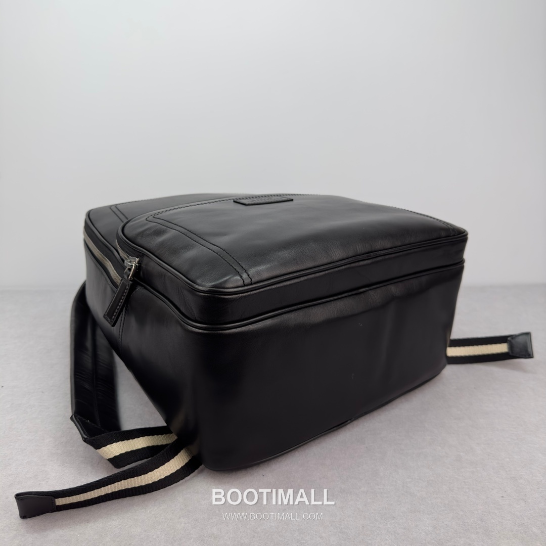 발리 클래식 오일 왁스 카우하이드 브라운 백팩 대용량 노트북 백팩 블랙 Bally Classic Oil Wax Cowhide Brown Backpack Large Capacity Laptop Backpack 40cm 6