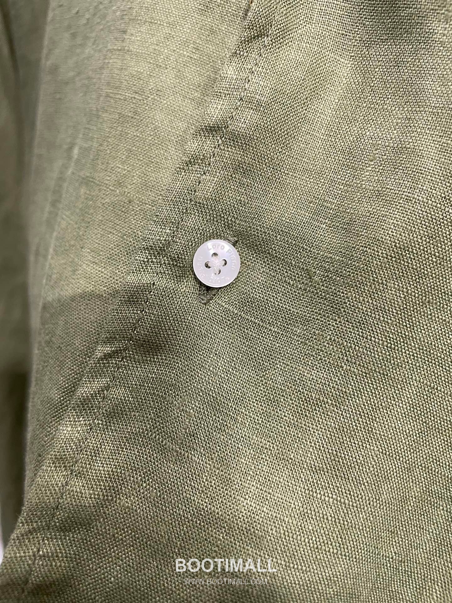 로로피아나 2026 SS 린넨 브라운 로고 자수 클래식 레귤러핏 셔츠 카키 Loro Piana 2026 SS Linen Brown Logo Embroidered Classic Regular Fit Shirt D31544 M 5