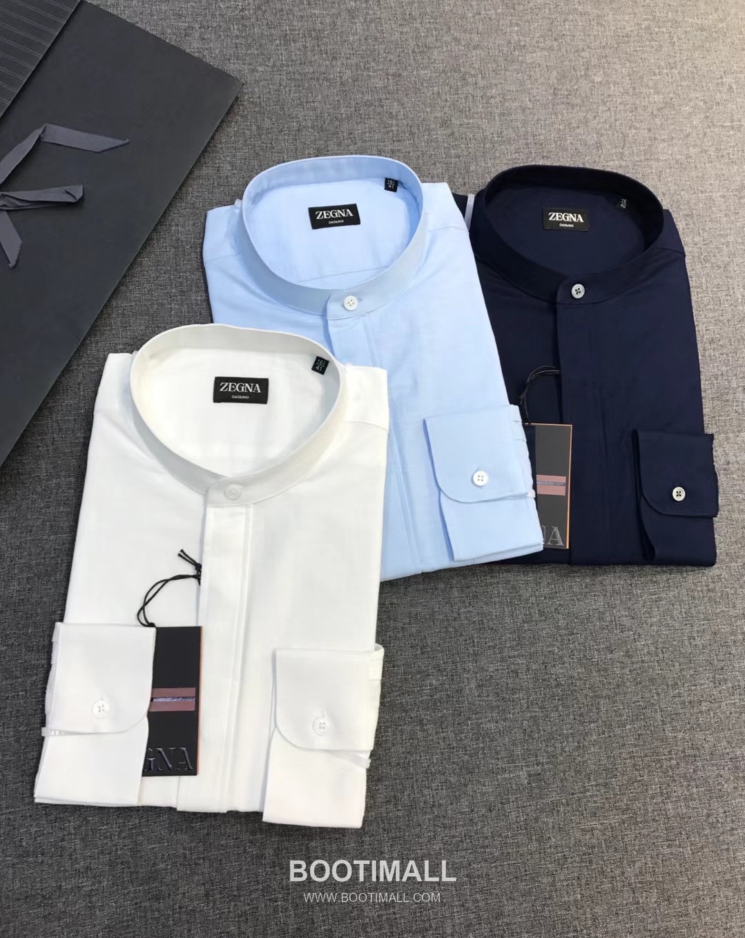 제냐 2026 SS 린넨 화이트 스탠드칼라 히든버튼 레귤러핏 화이트 셔츠 Zegna 2026 SS Linen White Stand Collar Hidden Button Regular Fit Shirt D27564 S 1