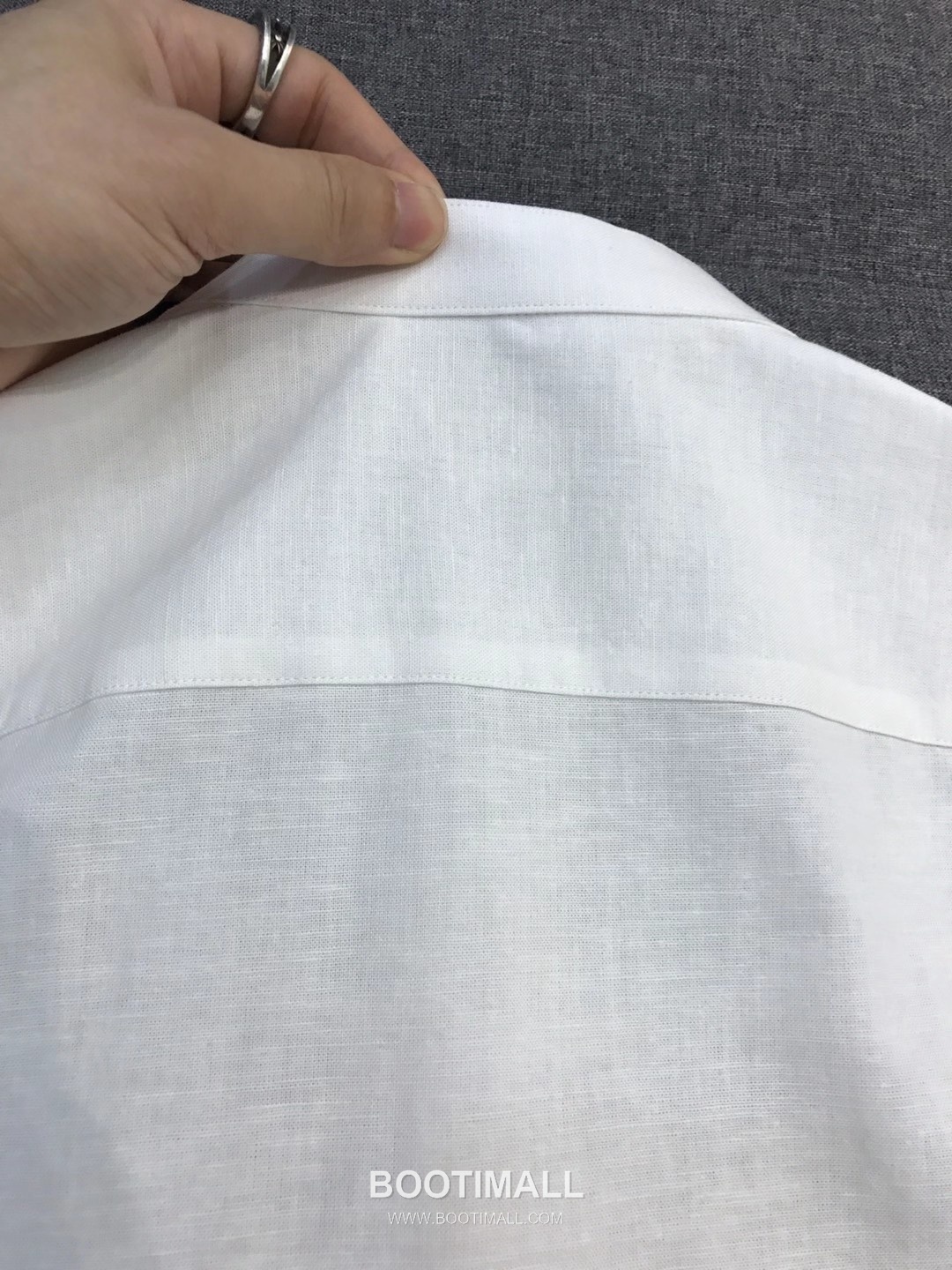 제냐 2026 SS 린넨 화이트 스탠드칼라 히든버튼 레귤러핏 화이트 셔츠 Zegna 2026 SS Linen White Stand Collar Hidden Button Regular Fit Shirt D27564 S 5