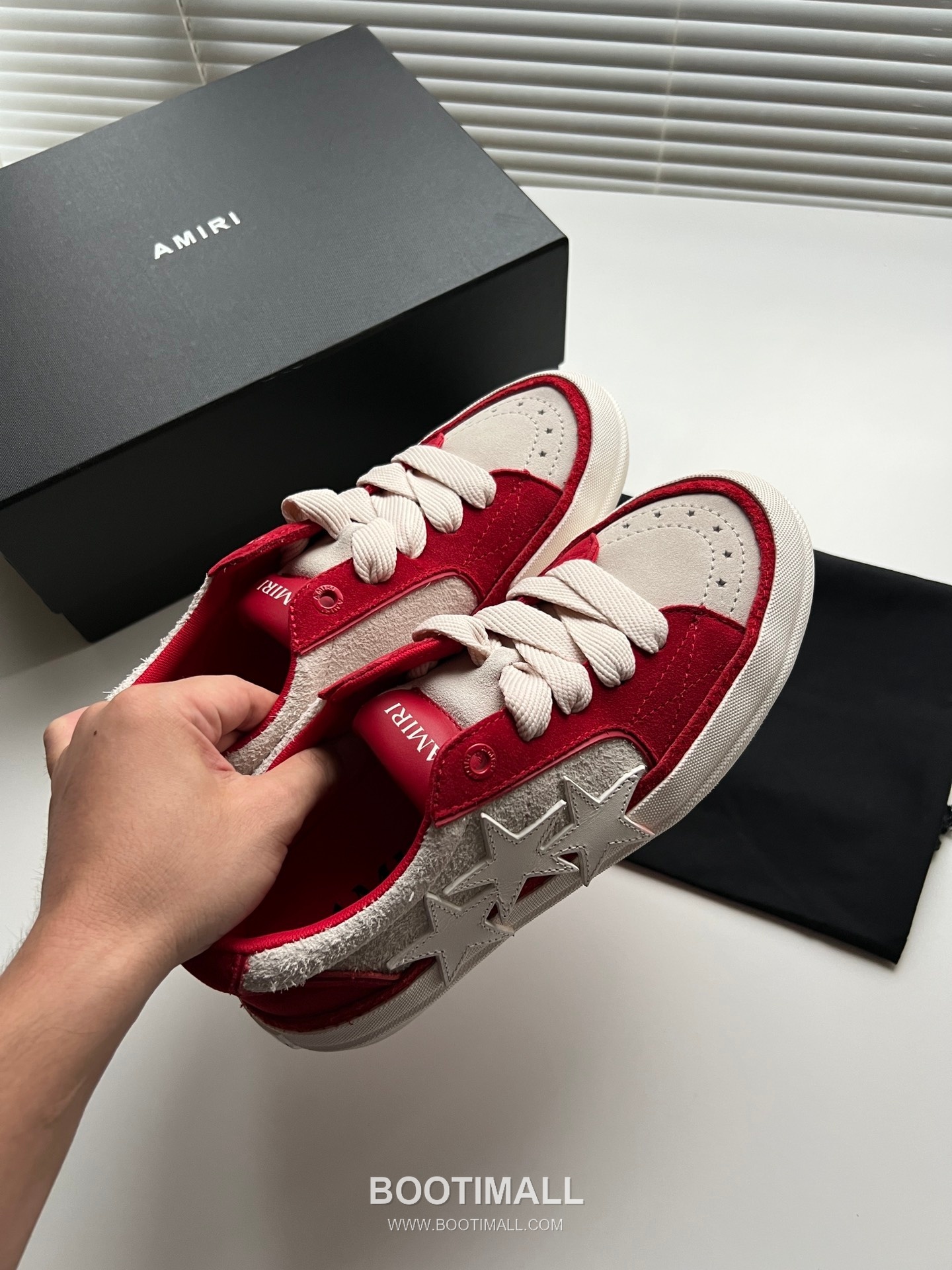 아미리 선셋 스케이트 로우 스웨이드 핑크 스타 로고 스니커즈 레드 AMIRI SUNSET SKATE LOW Suede Pink Star Logo Sneakers 2