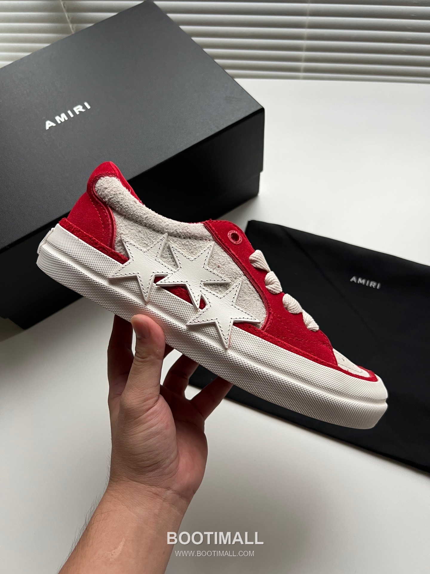 아미리 선셋 스케이트 로우 스웨이드 핑크 스타 로고 스니커즈 레드 AMIRI SUNSET SKATE LOW Suede Pink Star Logo Sneakers 4