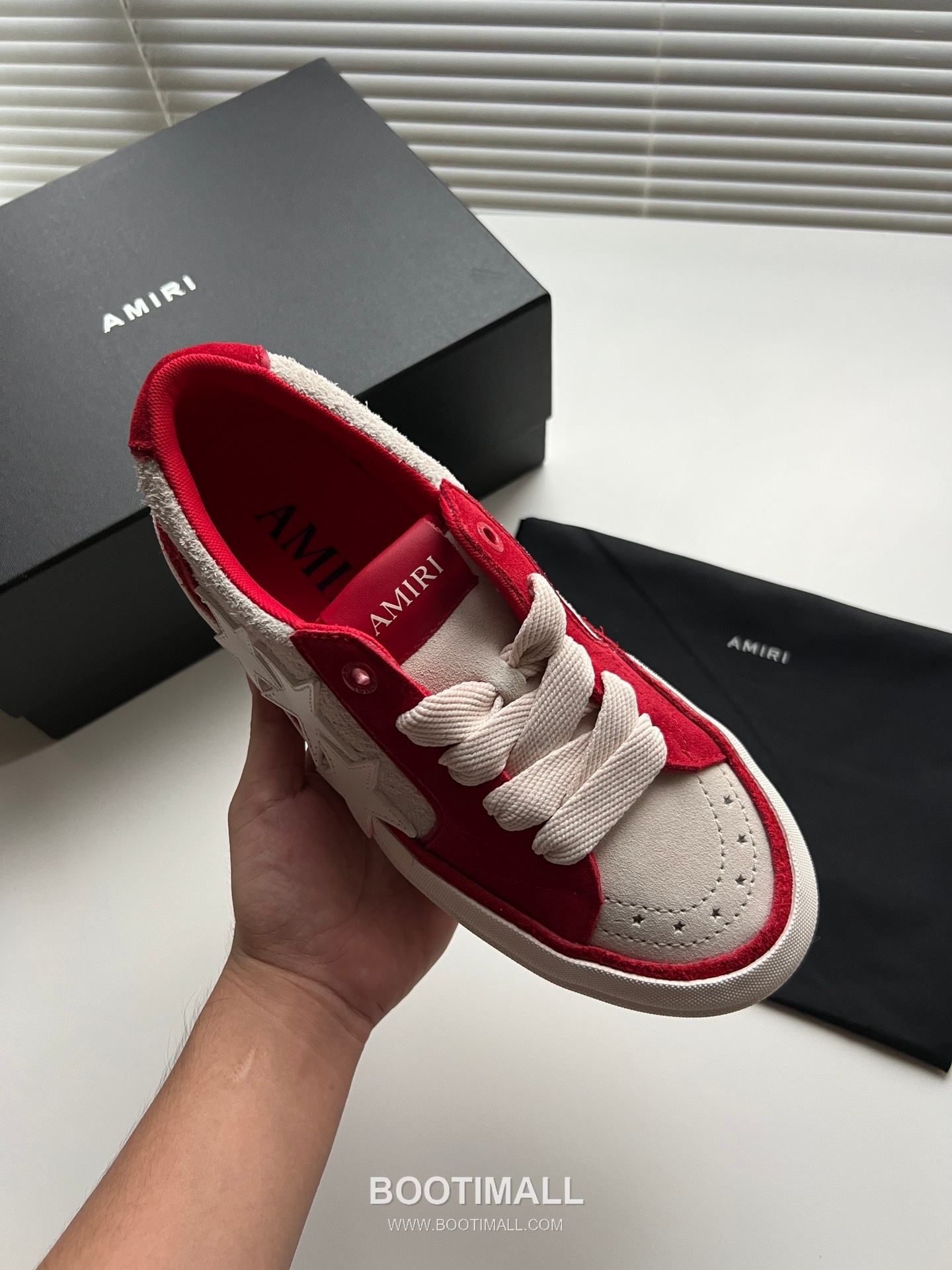 아미리 선셋 스케이트 로우 스웨이드 핑크 스타 로고 스니커즈 레드 AMIRI SUNSET SKATE LOW Suede Pink Star Logo Sneakers 6