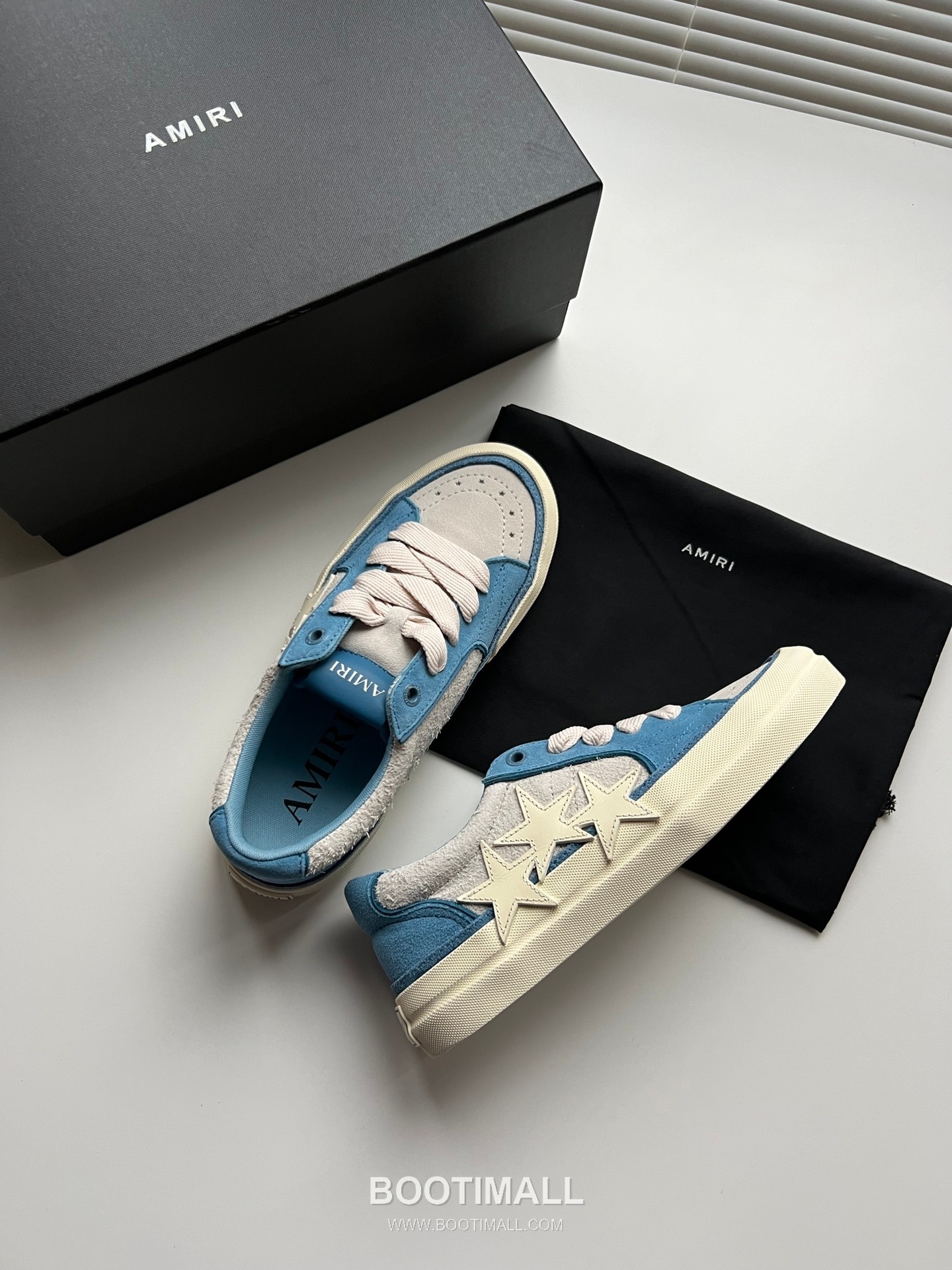 아미리 선셋 스케이트 로우 스웨이드 핑크 스타 로고 스니커즈 코발트 AMIRI SUNSET SKATE LOW Suede Pink Star Logo Sneakers 2