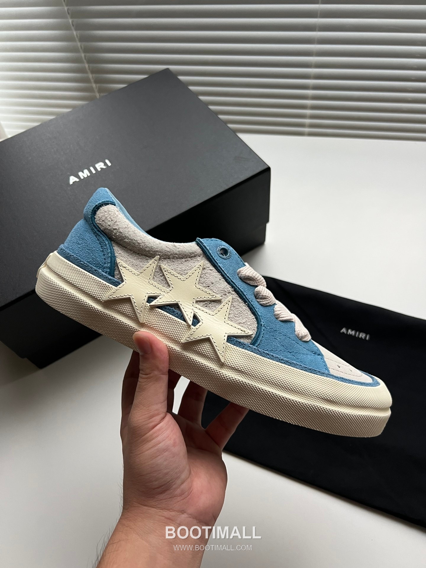 아미리 선셋 스케이트 로우 스웨이드 핑크 스타 로고 스니커즈 코발트 AMIRI SUNSET SKATE LOW Suede Pink Star Logo Sneakers 6