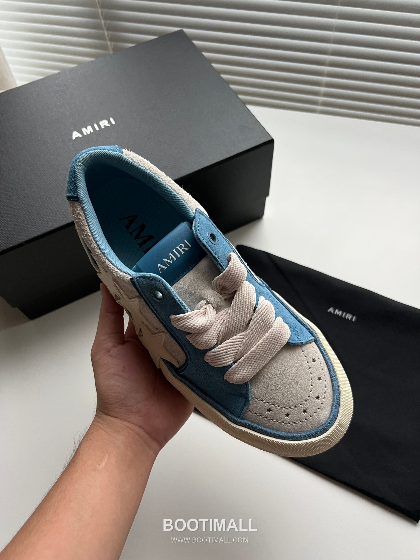 아미리 선셋 스케이트 로우 스웨이드 핑크 스타 로고 스니커즈 코발트 AMIRI SUNSET SKATE LOW Suede Pink Star Logo Sneakers 7