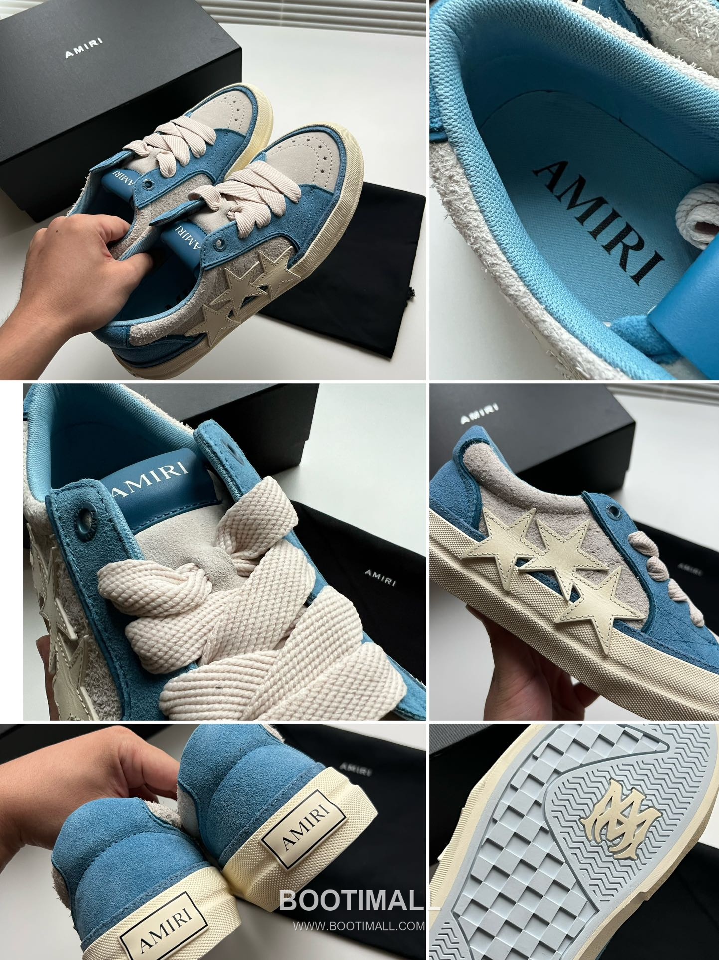 아미리 선셋 스케이트 로우 스웨이드 핑크 스타 로고 스니커즈 코발트 AMIRI SUNSET SKATE LOW Suede Pink Star Logo Sneakers 8