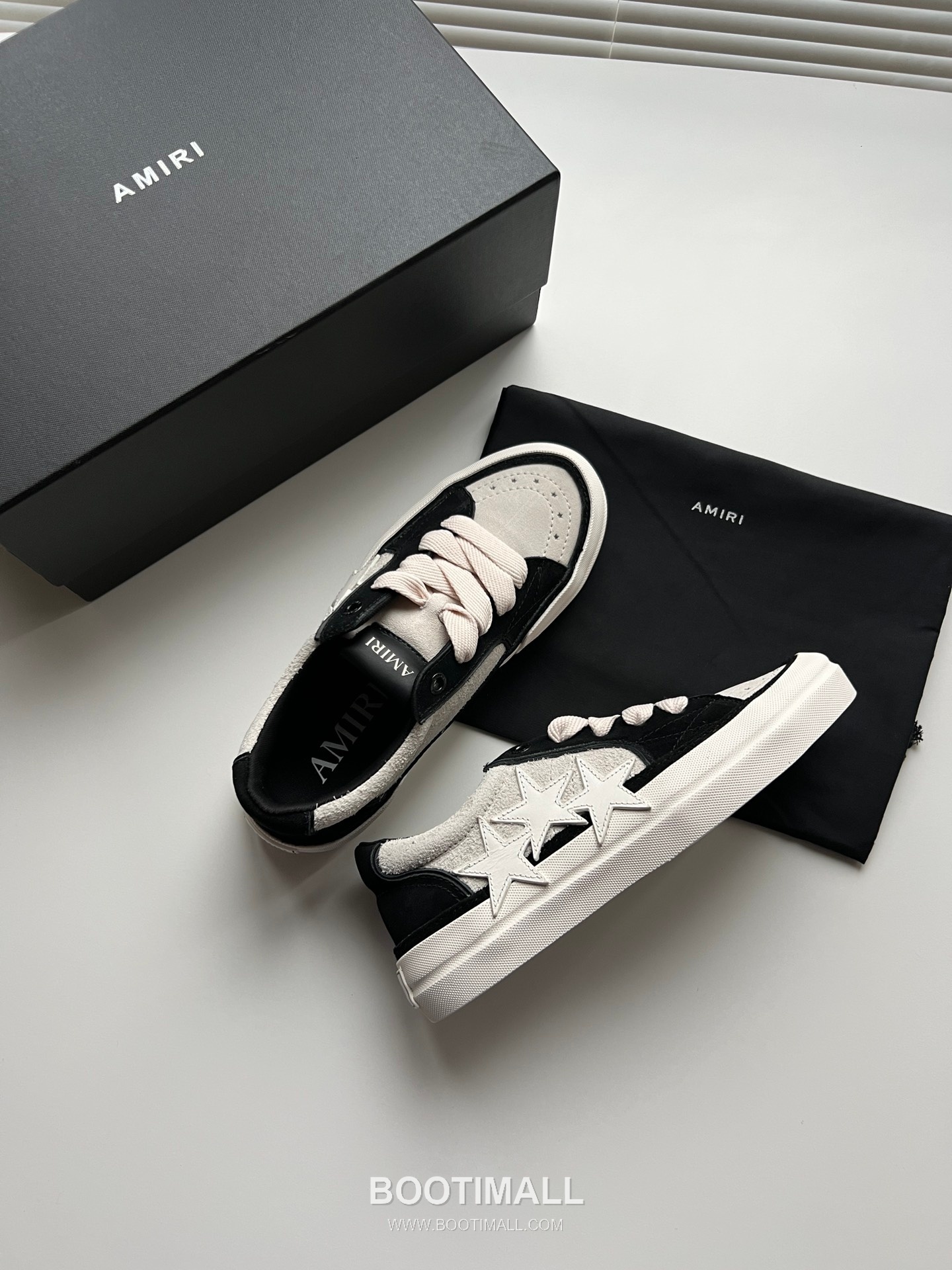 아미리 선셋 스케이트 로우 스웨이드 핑크 스타 로고 스니커즈 블랙 AMIRI SUNSET SKATE LOW Suede Pink Star Logo Sneakers 2