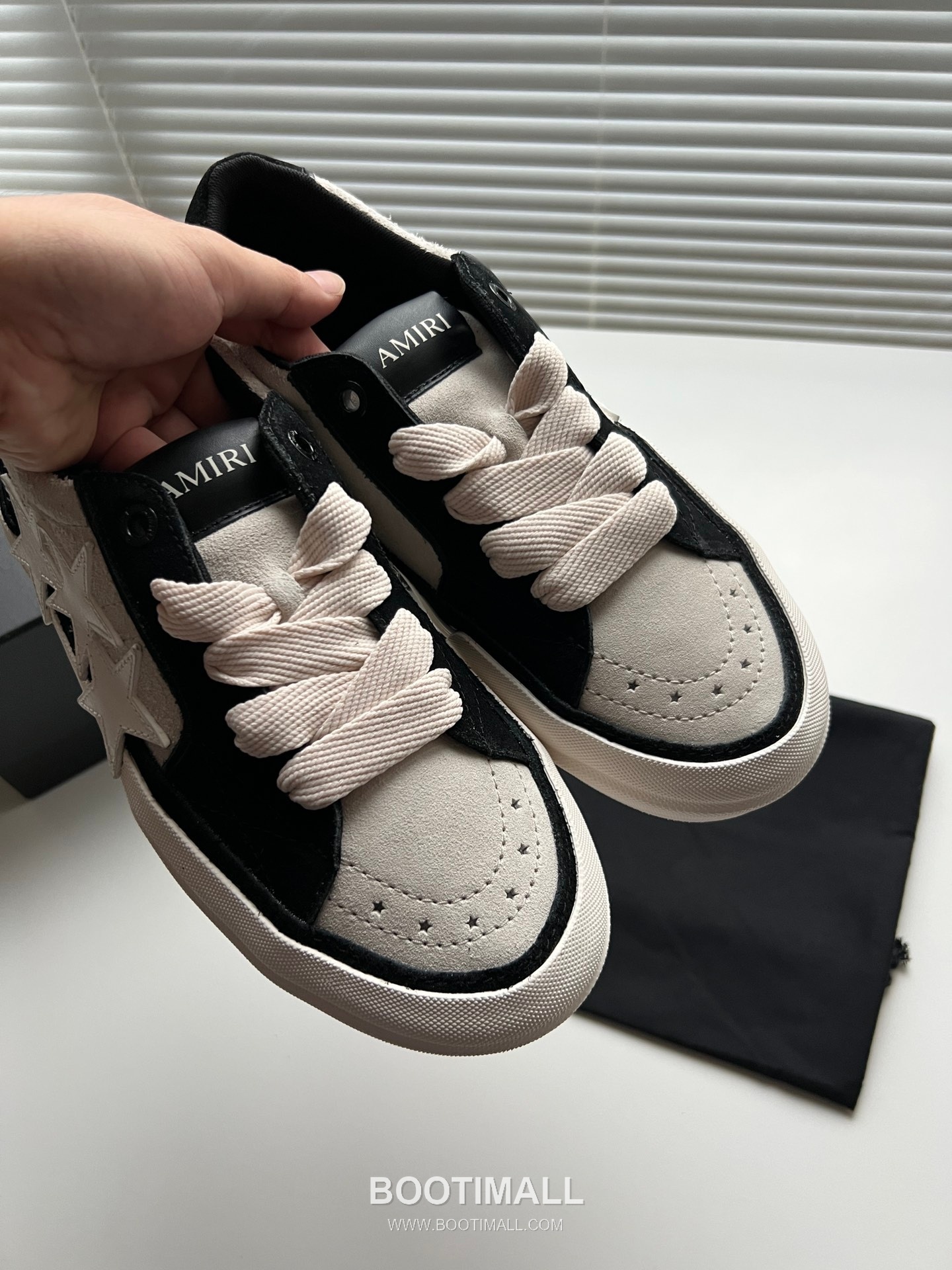 아미리 선셋 스케이트 로우 스웨이드 핑크 스타 로고 스니커즈 블랙 AMIRI SUNSET SKATE LOW Suede Pink Star Logo Sneakers 3