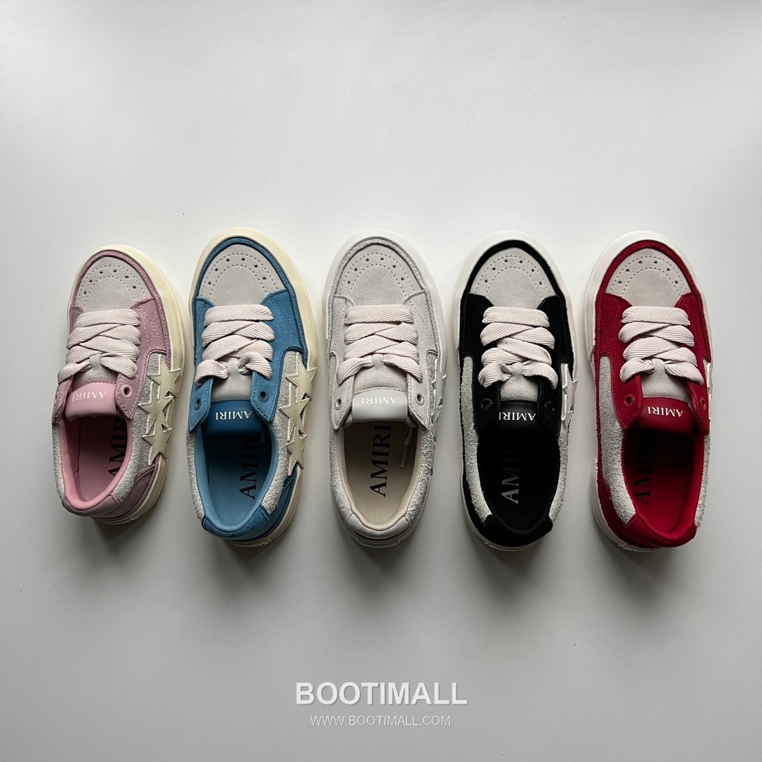 아미리 선셋 스케이트 로우 스웨이드 핑크 스타 로고 스니커즈 블랙 AMIRI SUNSET SKATE LOW Suede Pink Star Logo Sneakers 8