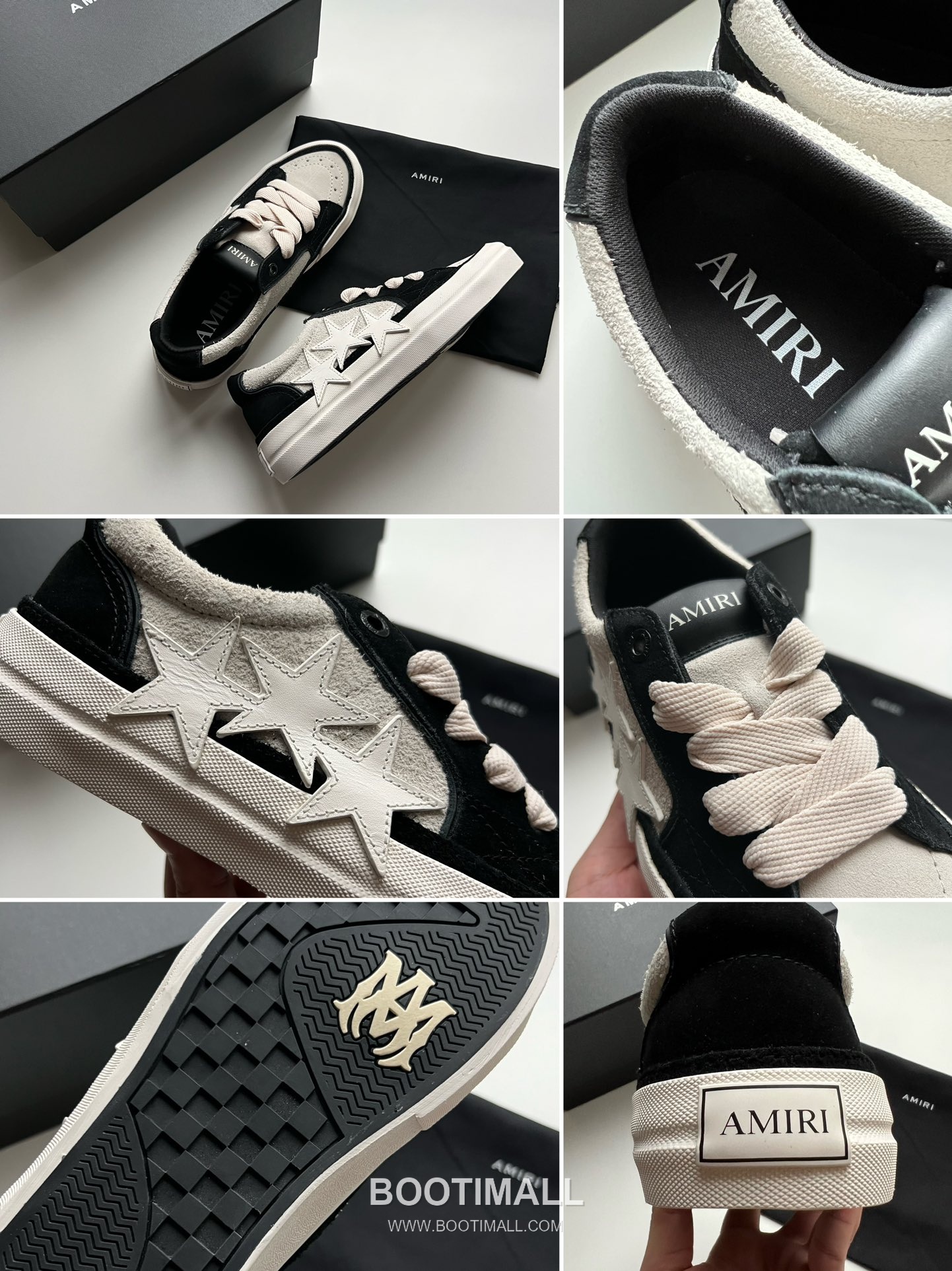 아미리 선셋 스케이트 로우 스웨이드 핑크 스타 로고 스니커즈 블랙 AMIRI SUNSET SKATE LOW Suede Pink Star Logo Sneakers 9