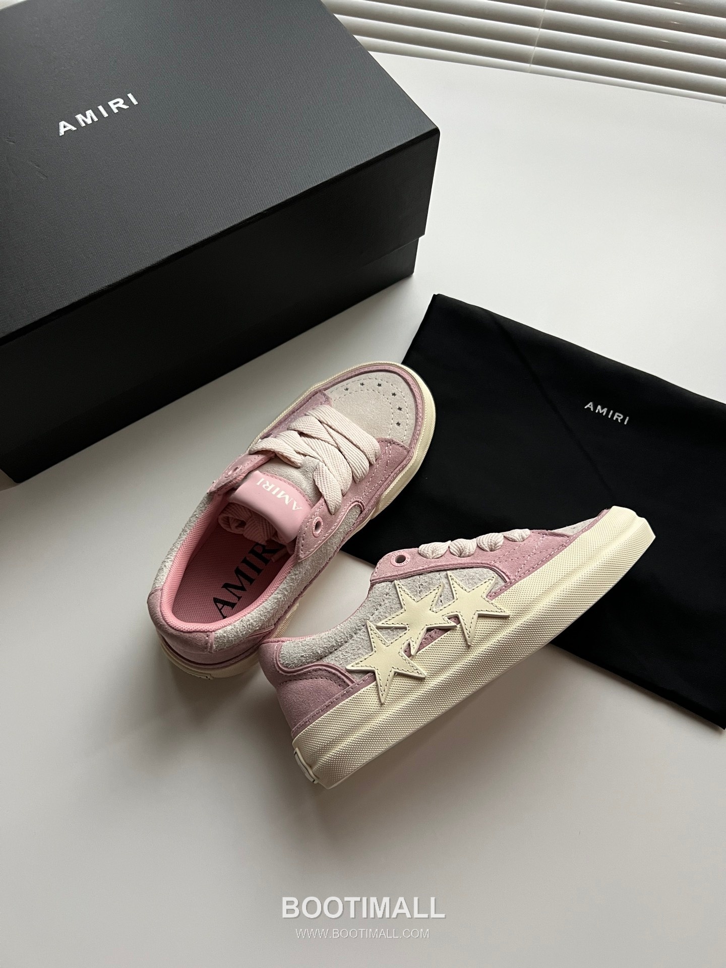 아미리 선셋 스케이트 로우 스웨이드 핑크 스타 로고 스니커즈 핑크 AMIRI SUNSET SKATE LOW Suede Pink Star Logo Sneakers 2