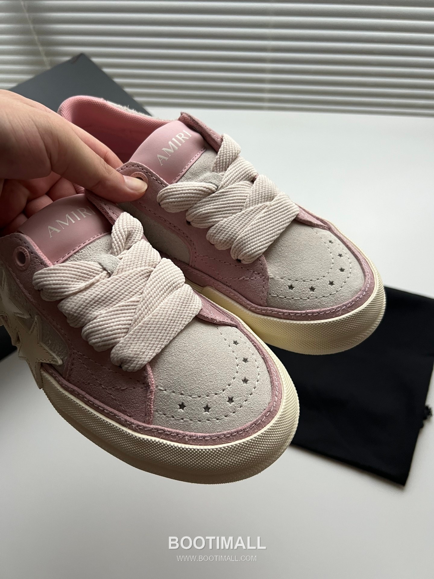 아미리 선셋 스케이트 로우 스웨이드 핑크 스타 로고 스니커즈 핑크 AMIRI SUNSET SKATE LOW Suede Pink Star Logo Sneakers 3