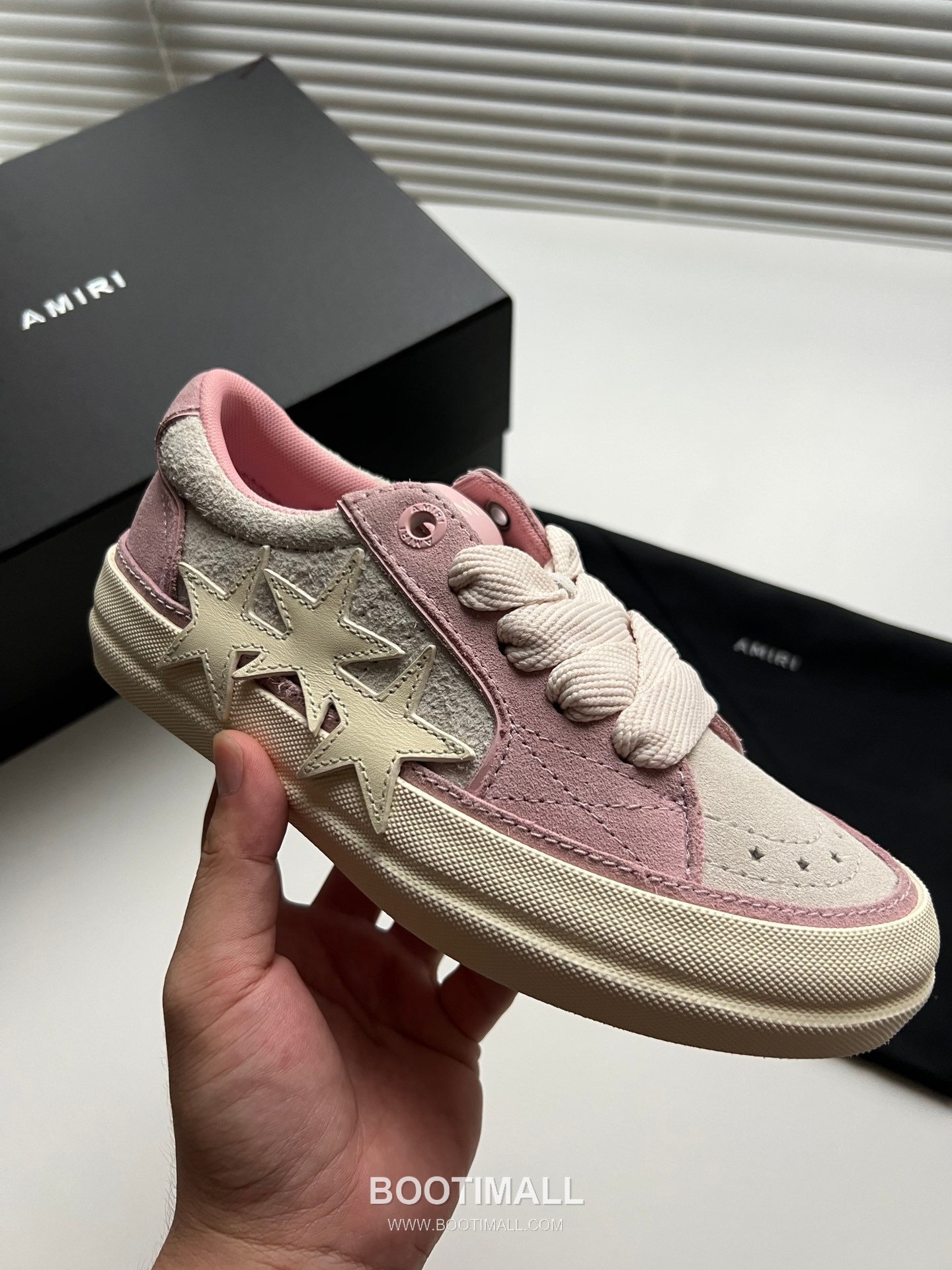 아미리 선셋 스케이트 로우 스웨이드 핑크 스타 로고 스니커즈 핑크 AMIRI SUNSET SKATE LOW Suede Pink Star Logo Sneakers 6