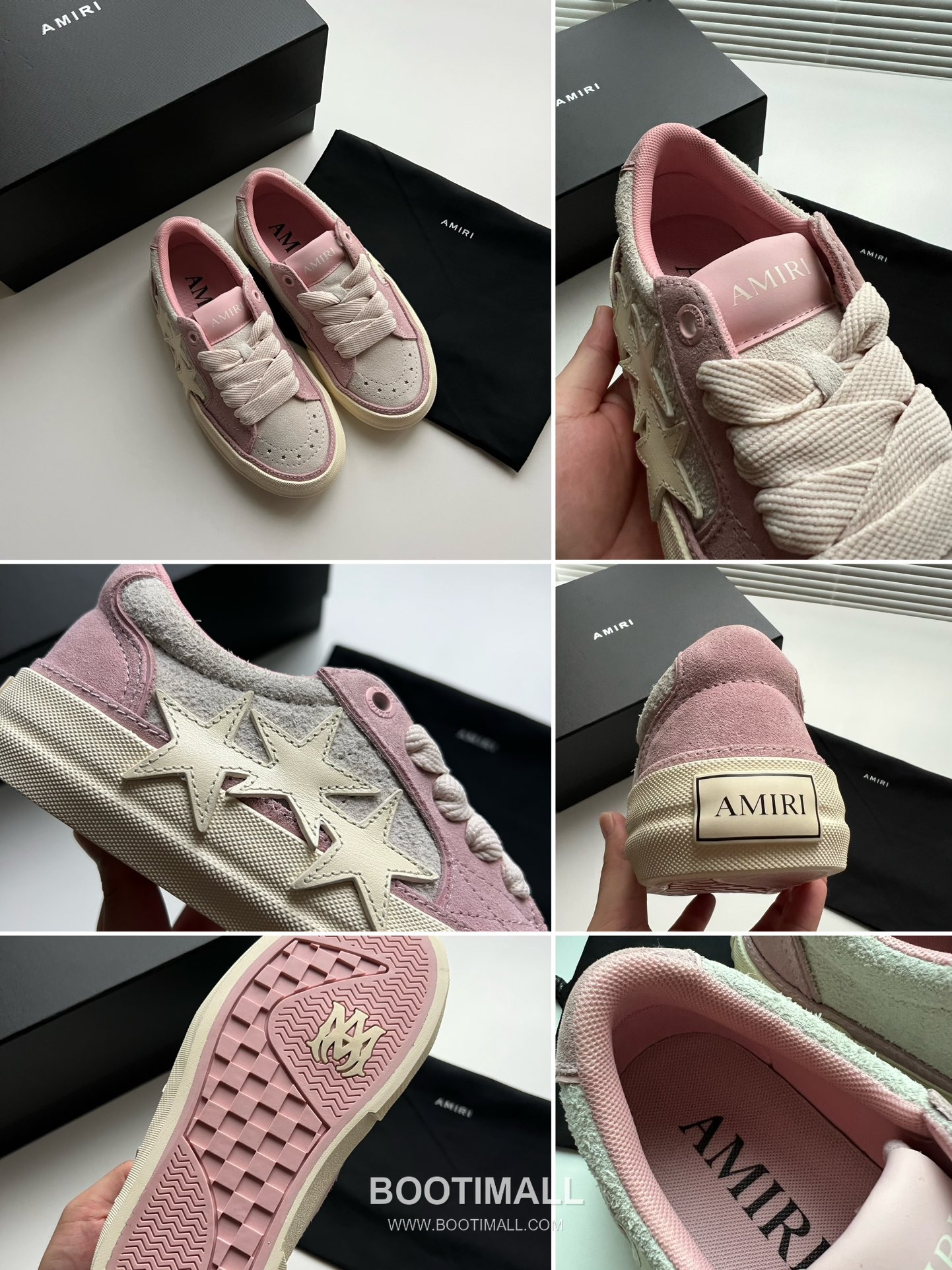 아미리 선셋 스케이트 로우 스웨이드 핑크 스타 로고 스니커즈 핑크 AMIRI SUNSET SKATE LOW Suede Pink Star Logo Sneakers 8