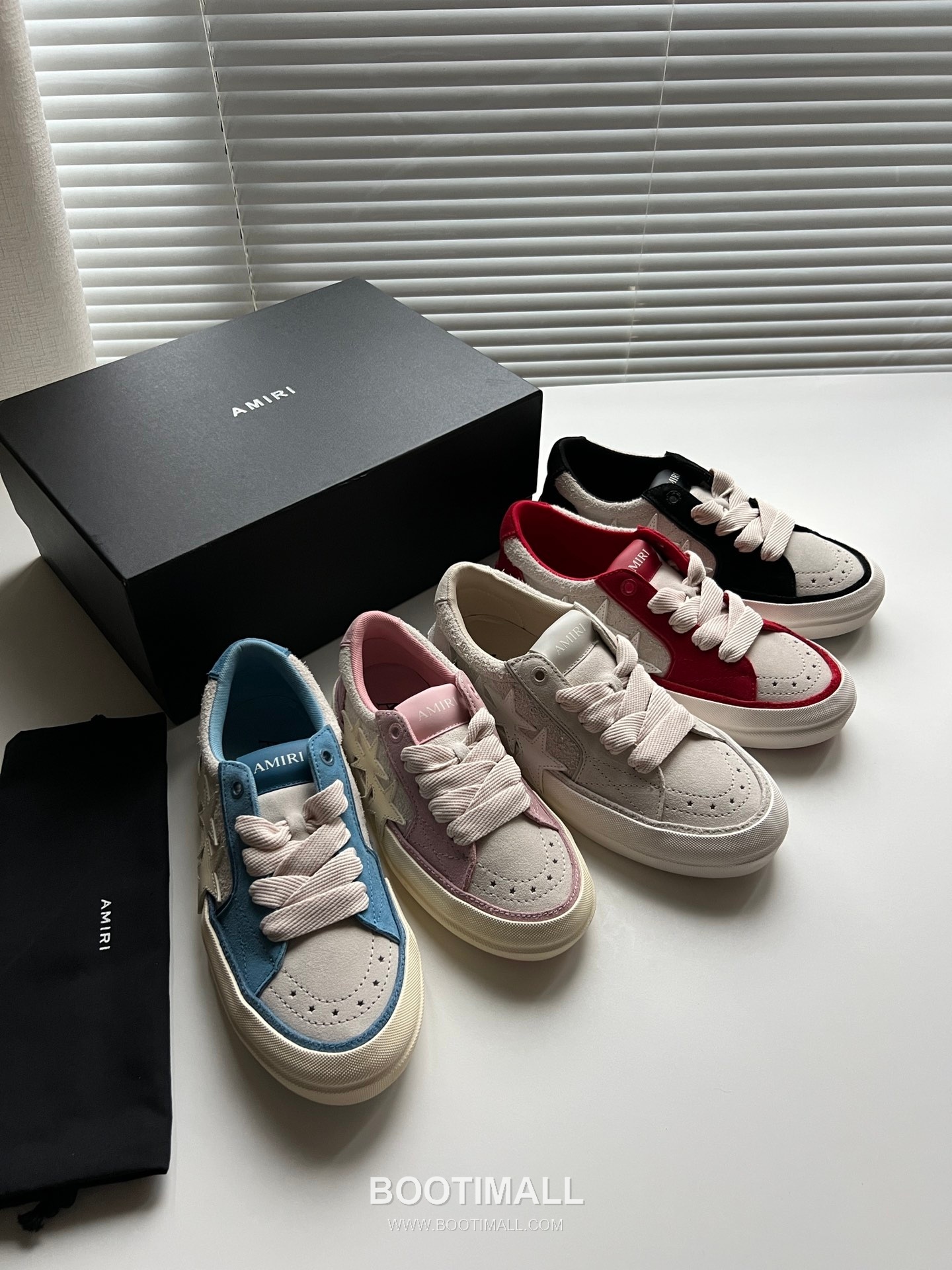 아미리 선셋 스케이트 로우 스웨이드 핑크 스타 로고 스니커즈 핑크 AMIRI SUNSET SKATE LOW Suede Pink Star Logo Sneakers 9