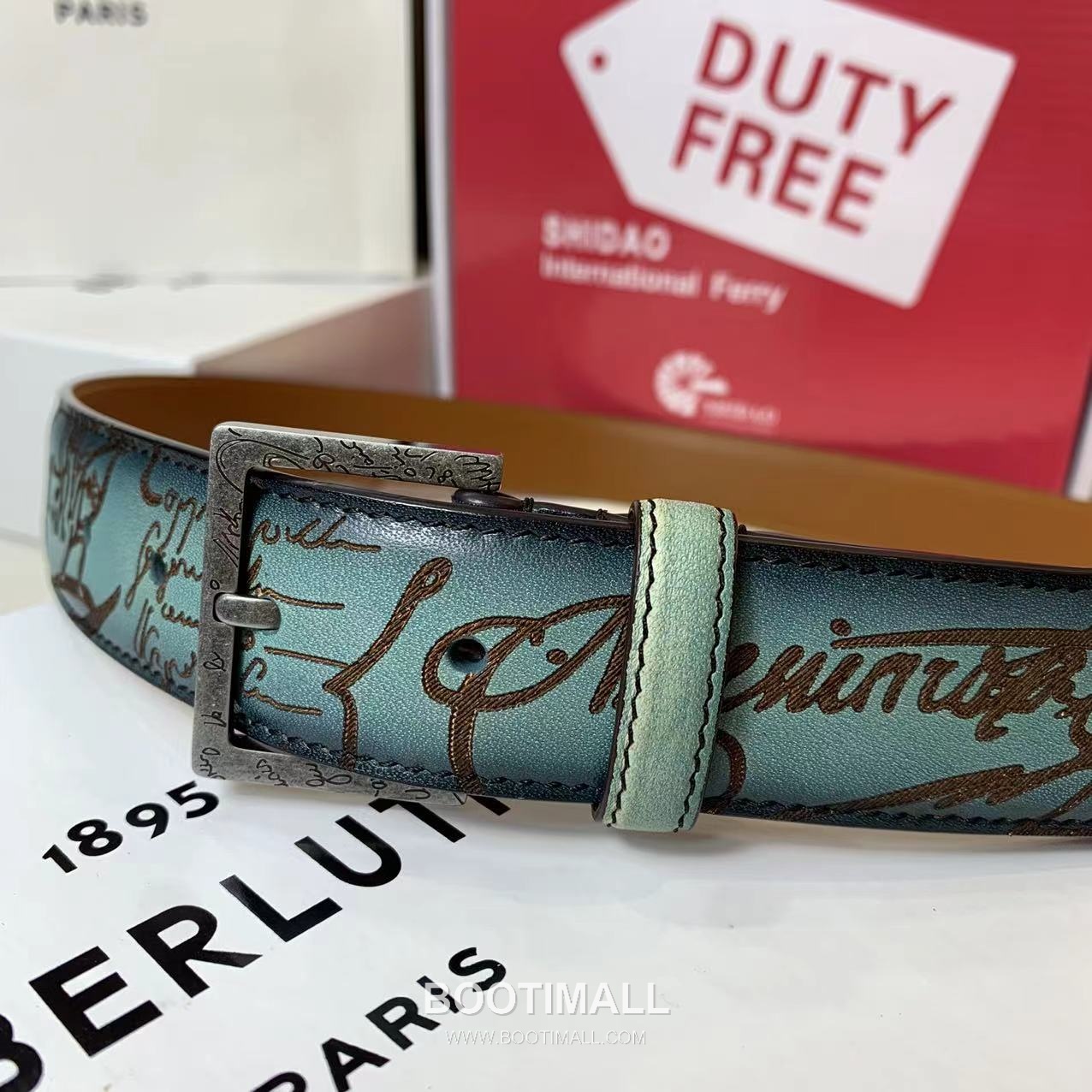 벨루티 베네치아 카프스킨 블랙 브라운 리버서블 벨트 핀버클 파티나 염색 Berluti Venezia Calfskin Reversible Belt with Pin Buckle Patina Black Brown 3.5cm 6