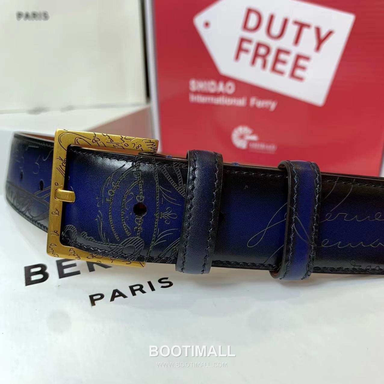 벨루티 베네치아 카프스킨 블랙 브라운 리버서블 벨트 핀버클 파티나 염색 Berluti Venezia Calfskin Reversible Belt with Pin Buckle Patina Black Brown 3.5cm 5
