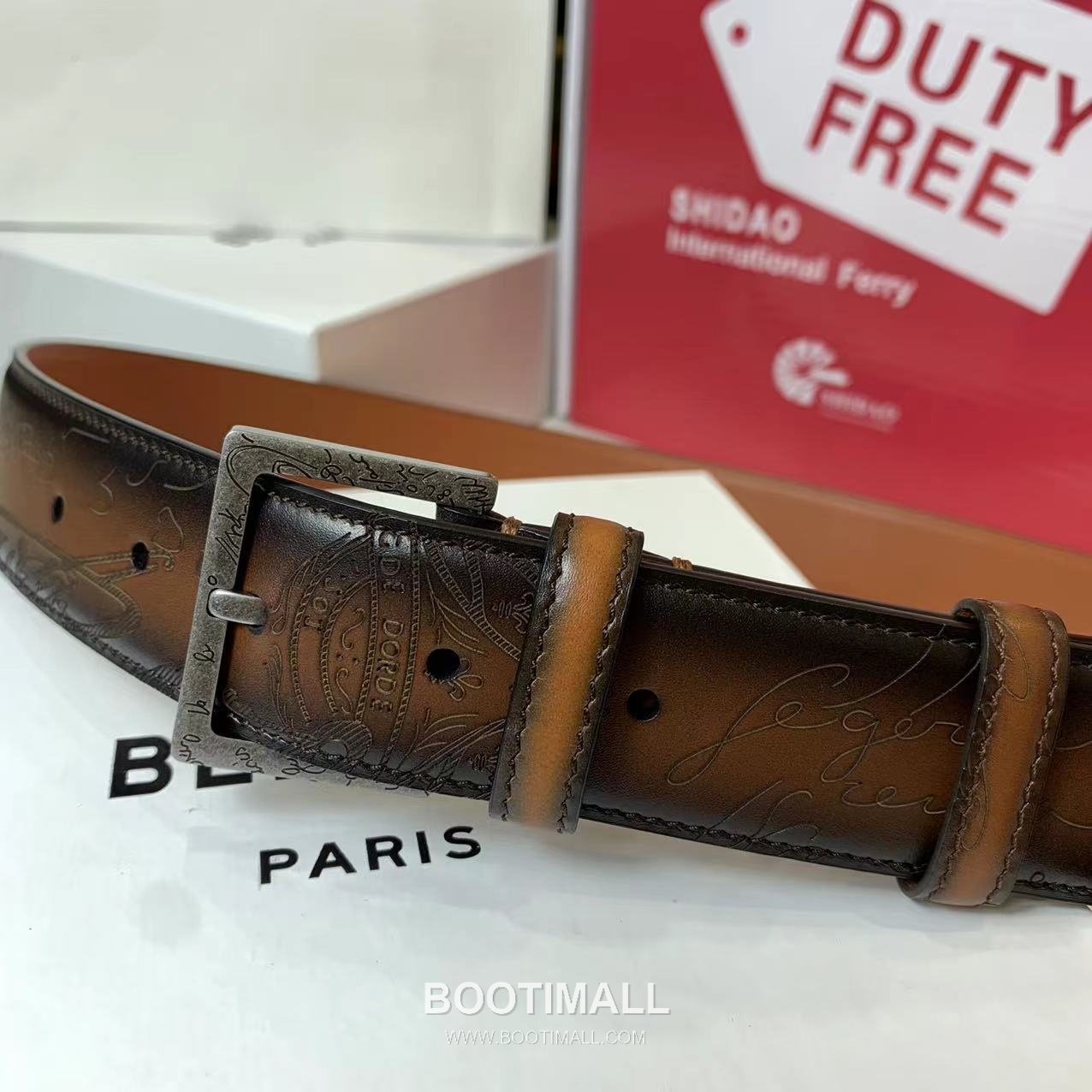 벨루티 베네치아 카프스킨 블랙 브라운 리버서블 벨트 핀버클 파티나 염색 Berluti Venezia Calfskin Reversible Belt with Pin Buckle Patina Black Brown 3.5cm 6
