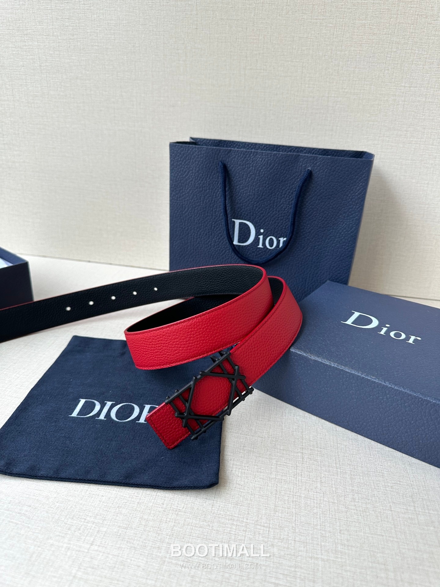 디올 카나주 패턴 카프스킨 블랙 단면 벨트 로고 카나주 버클 Dior Cannage Pattern Calfskin Belt with Logo Cannage Buckle 3.5cm 6