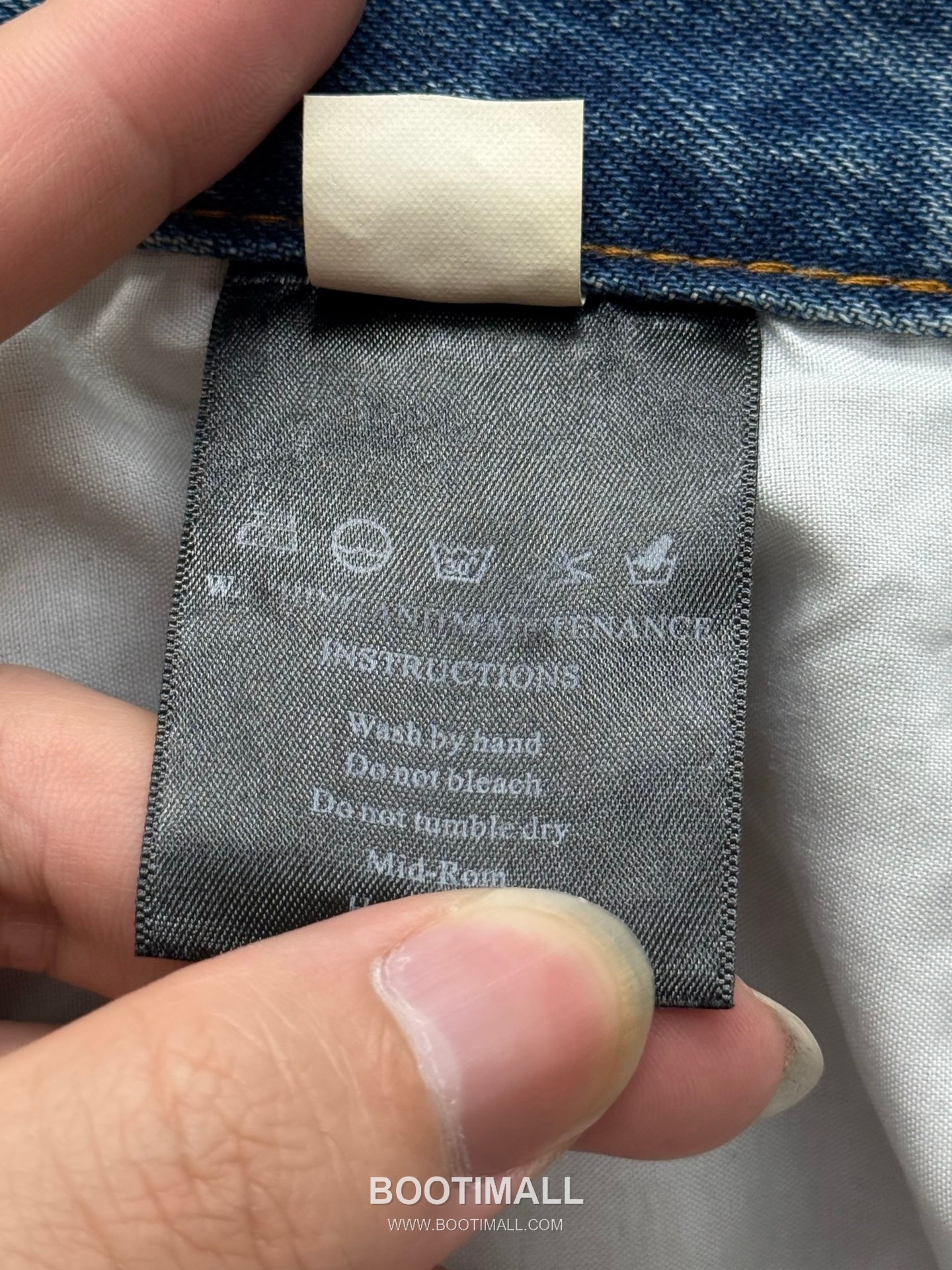 아크네 스튜디오 로고 프린트 유기농 코튼 디스트로이드 스트레이트 데님 팬츠 Acne Studios Logo Print Organic Cotton Distressed Straight Denim Pants D295743 9