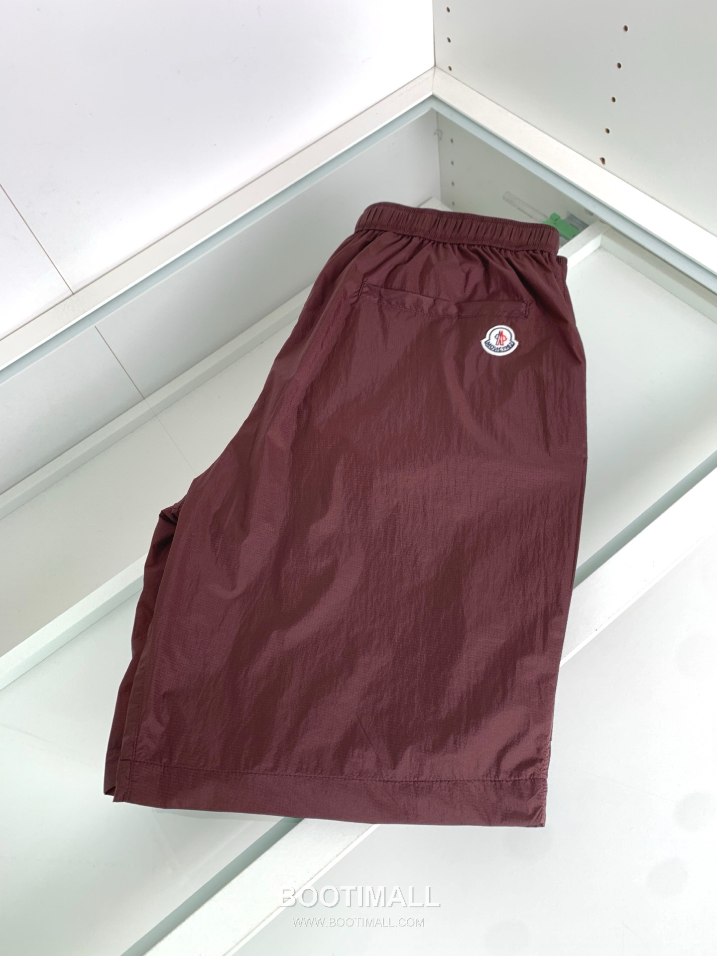 오프화이트 로고 버클 나일론 블렌드 버건디 그린 비치 쇼츠 Off-White Logo Buckle Nylon Blend Beach Shorts D24542 9