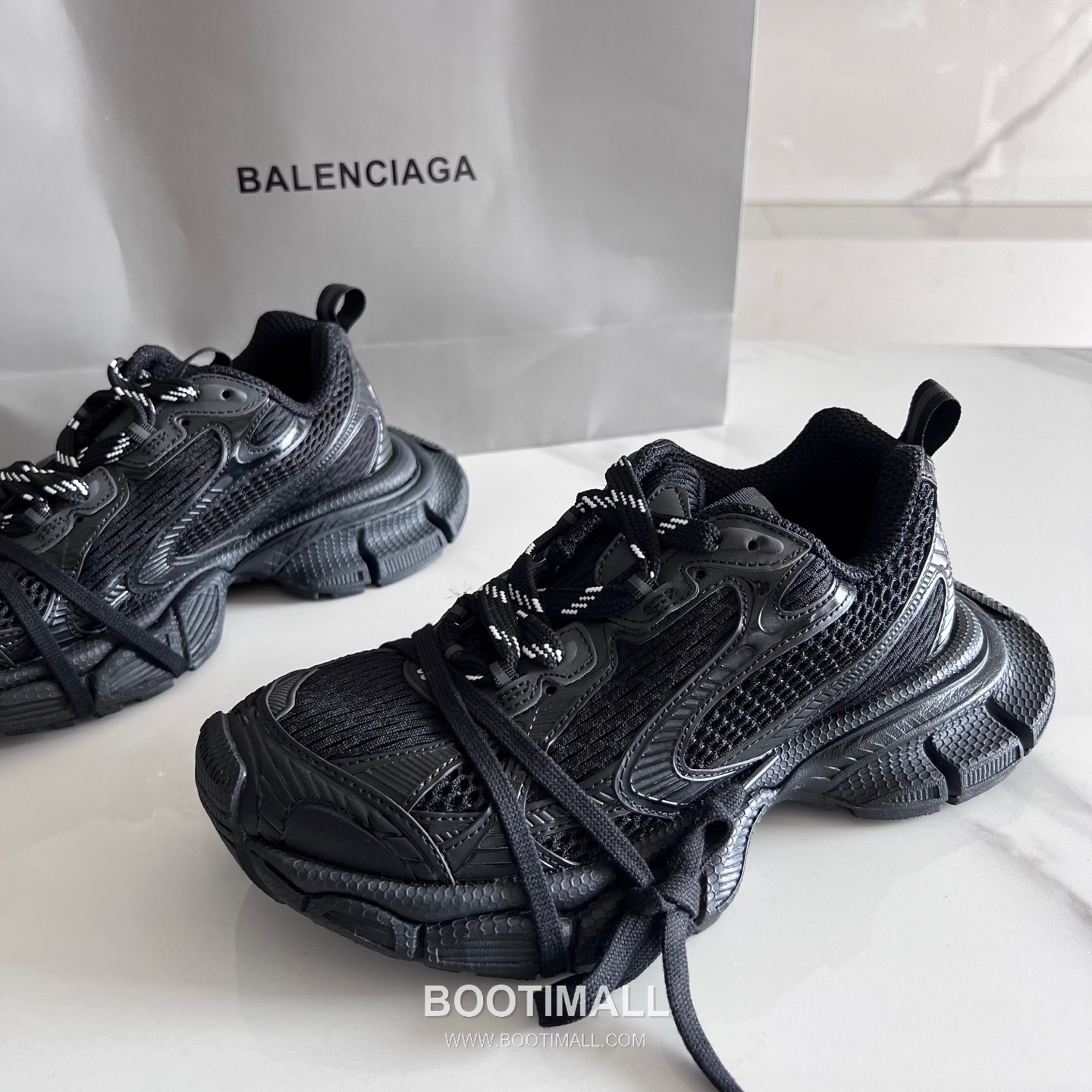 발렌시아가 팬텀 스니커즈 메쉬 레더 블랙 청키 러너 스니커즈 Balenciaga Phantom Sneaker Mesh Leather Black Chunky Runner Sneakers 2