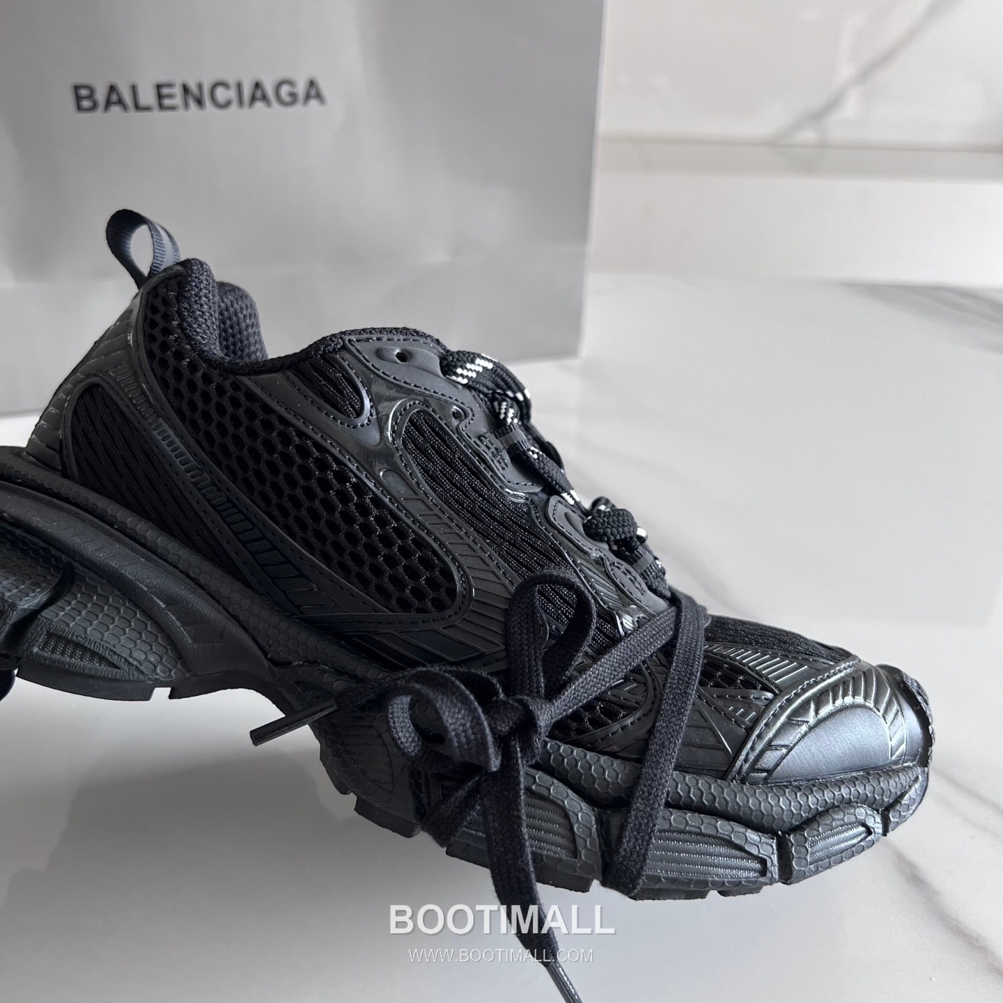 발렌시아가 팬텀 스니커즈 메쉬 레더 블랙 청키 러너 스니커즈 Balenciaga Phantom Sneaker Mesh Leather Black Chunky Runner Sneakers 5